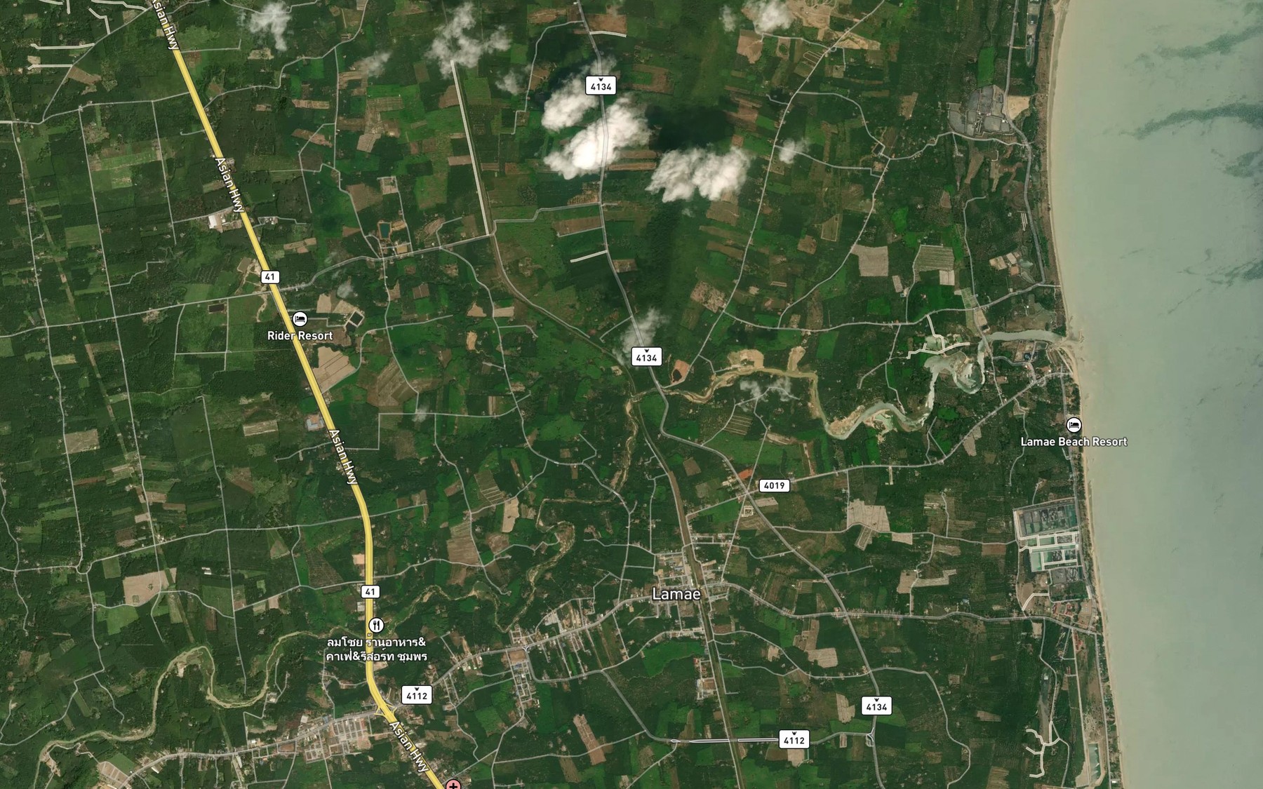 Satellite map of the Khlong Set