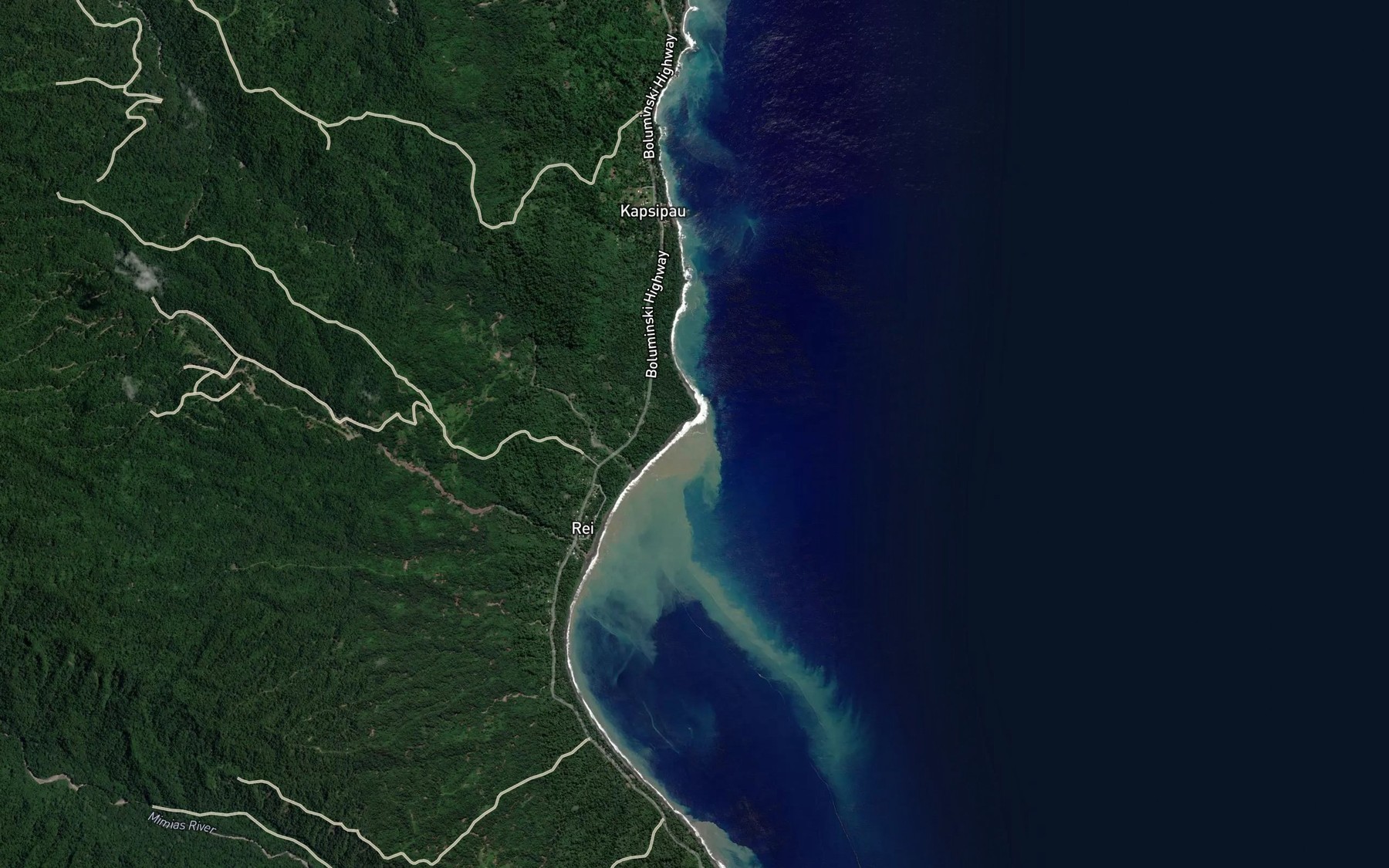 Satellite map of the Yin River