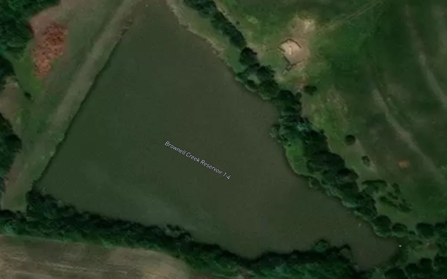 Satellite map of the Brownell Creek Reservoir 1-4