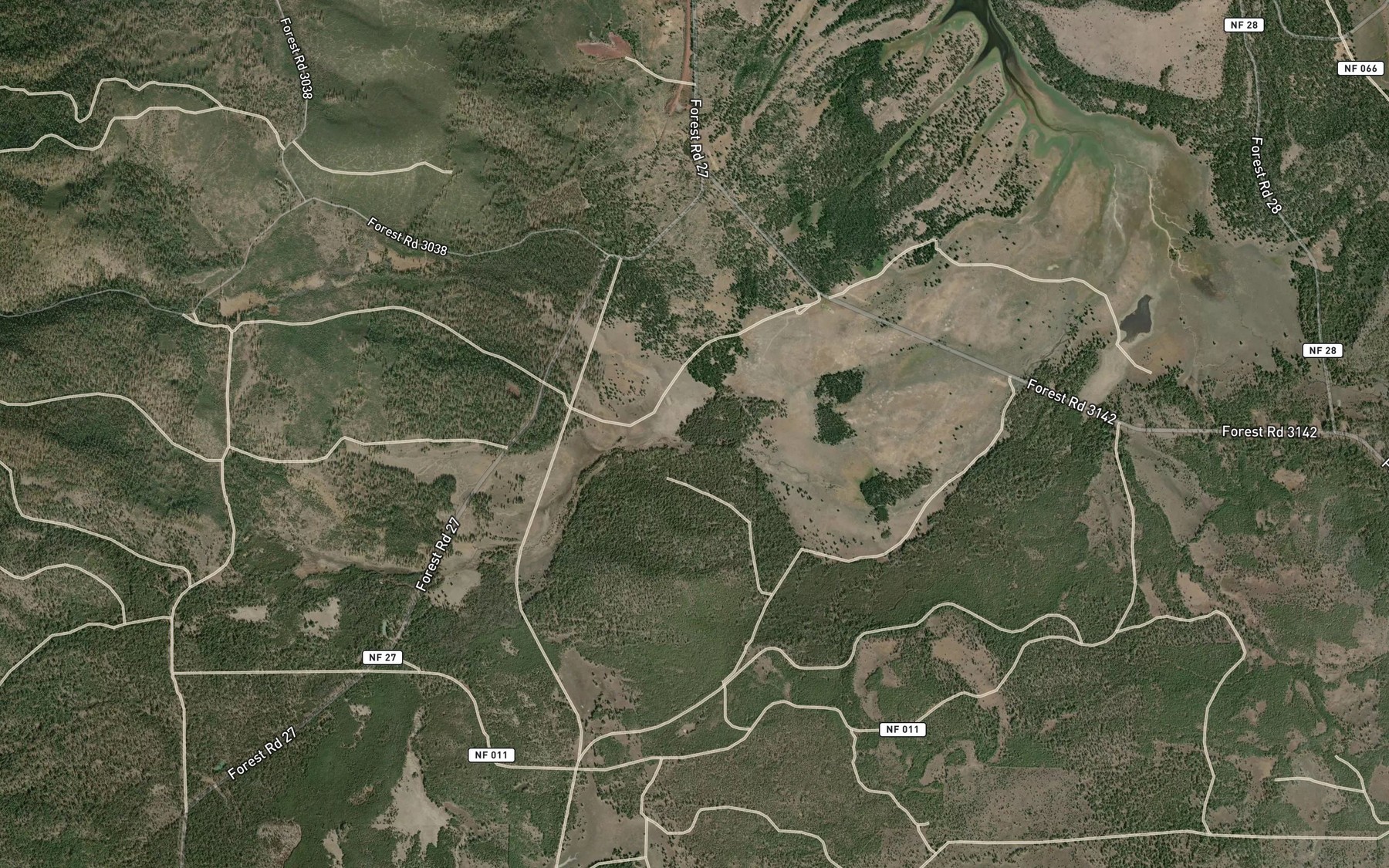 Satellite map of the Indian Creek