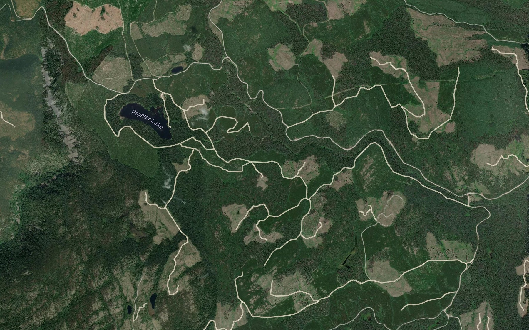 Satellite map of the Banana Creek