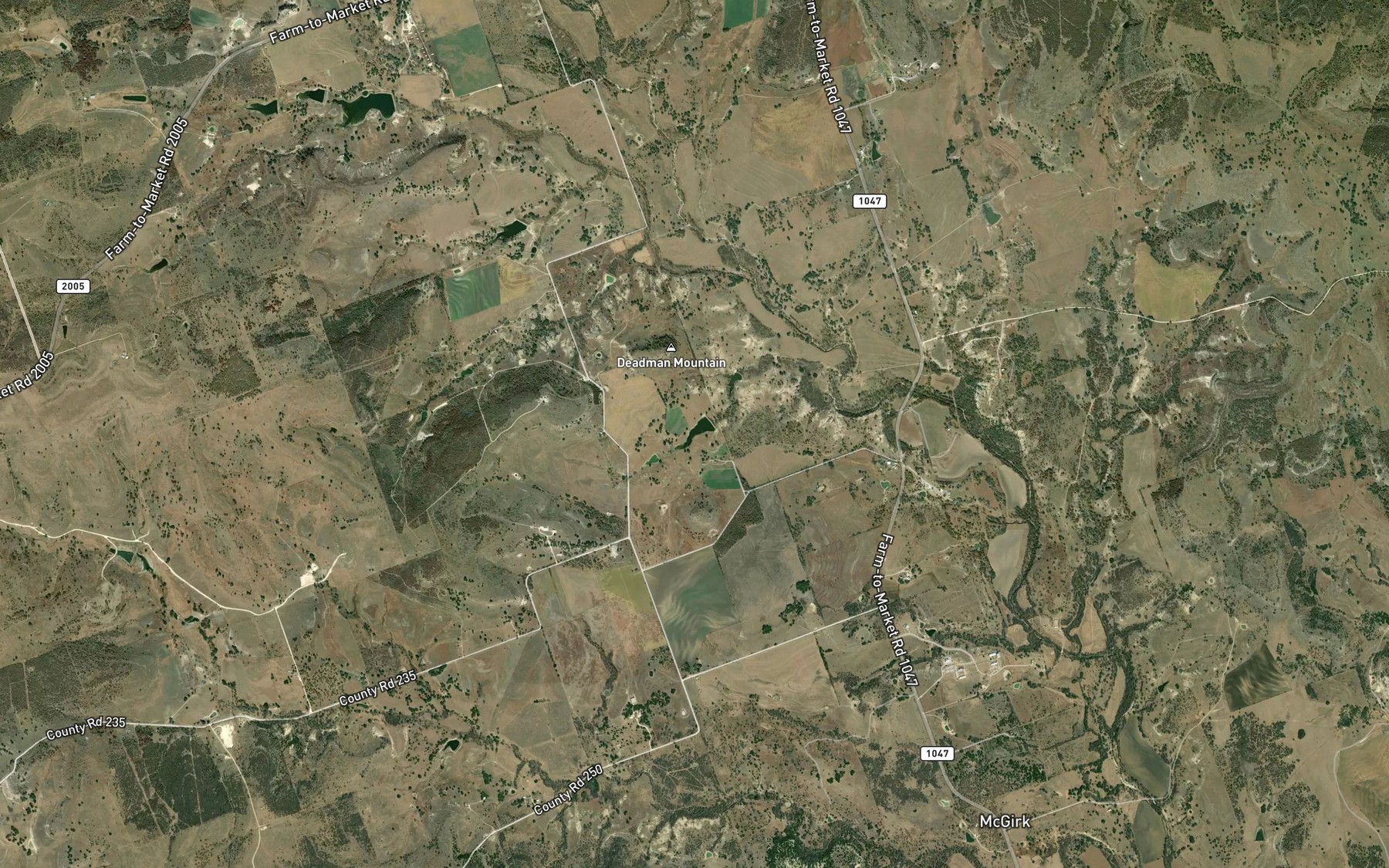 Satellite map of the McCasland Lake