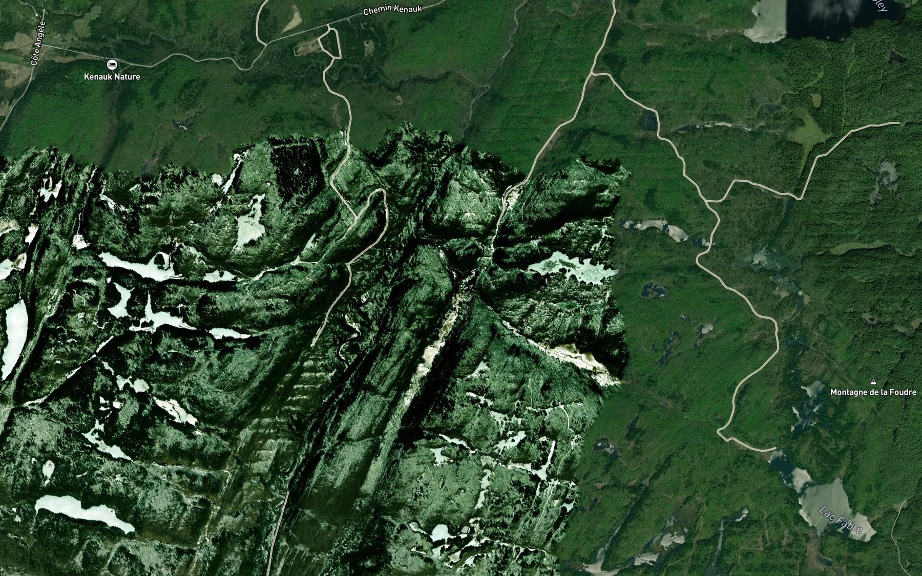 Satellite map of the La Sweezy