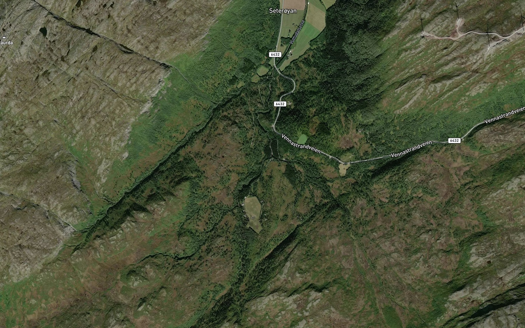 Satellite map of the Kudalsbekken