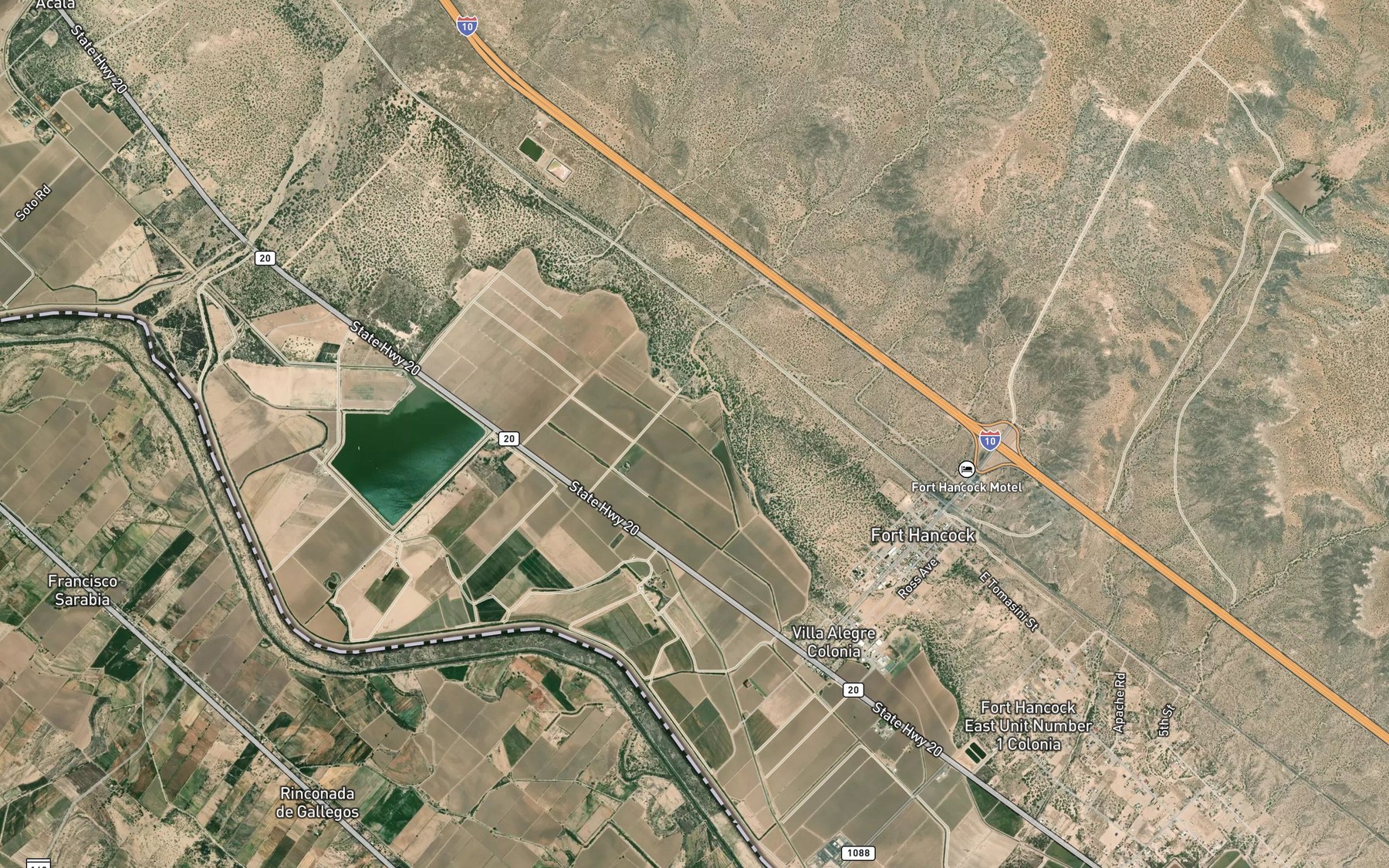 Satellite map of the Davis Drain