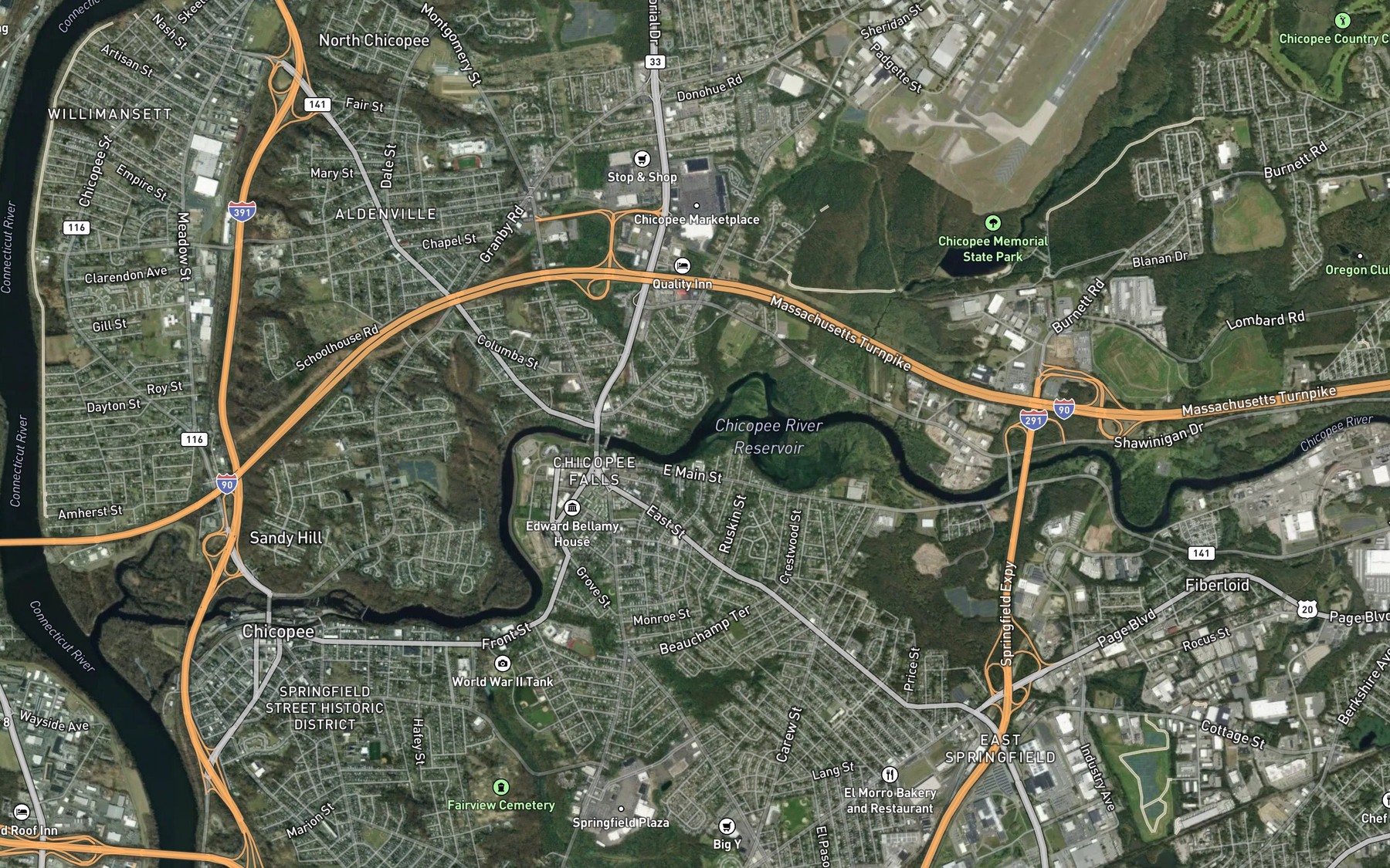 Satellite map of the Spot 4