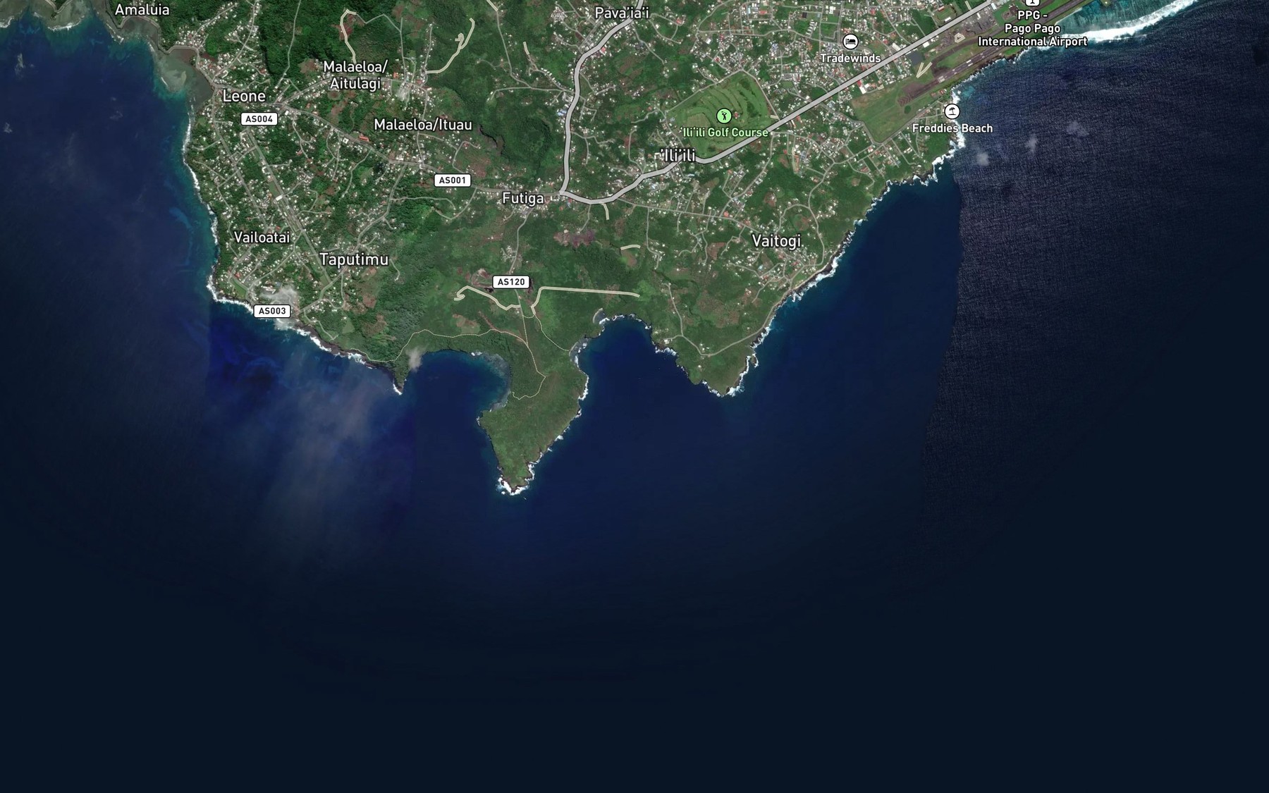 Satellite map of the Fogamaa Cove