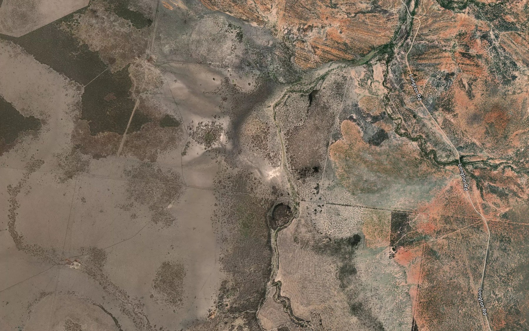 Satellite map of the Sandy Creek