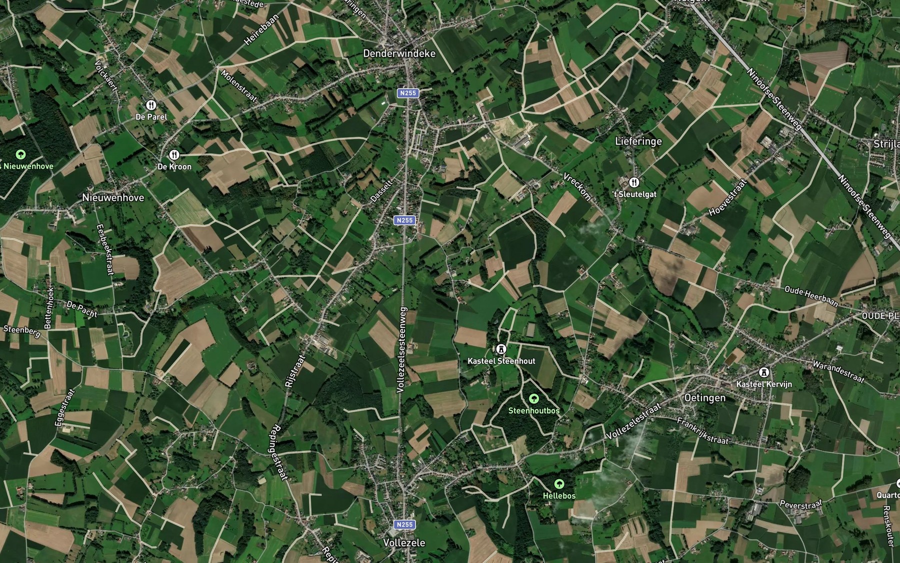 Satellite map of the Steenhoutbeek