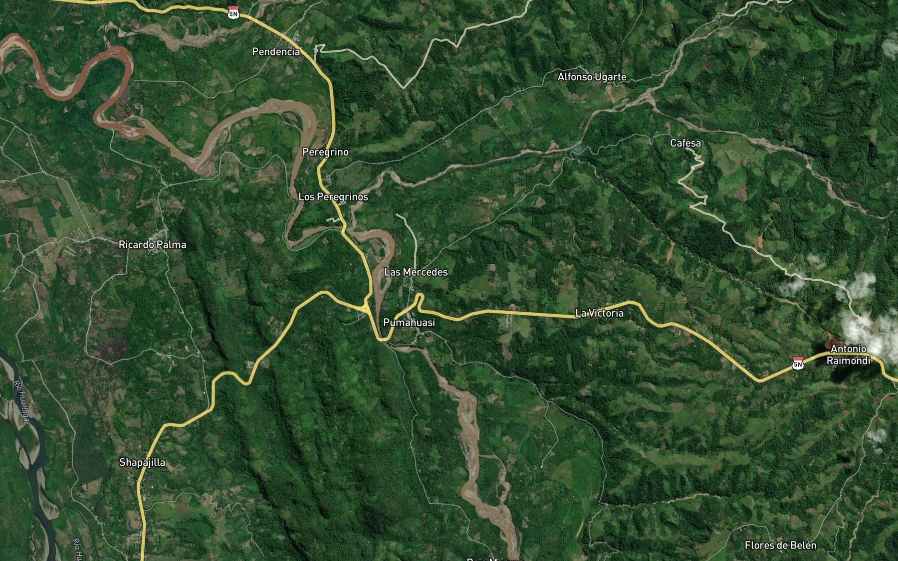 Satellite map of the Rio Azul