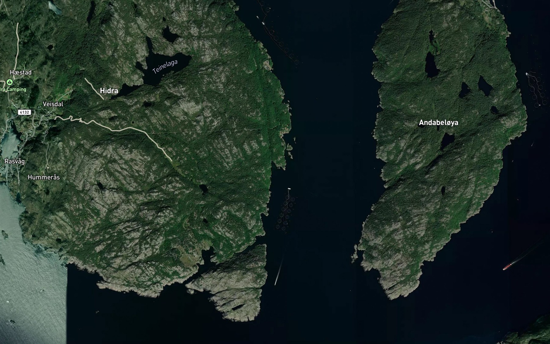 Satellite map of the Mekjervagen