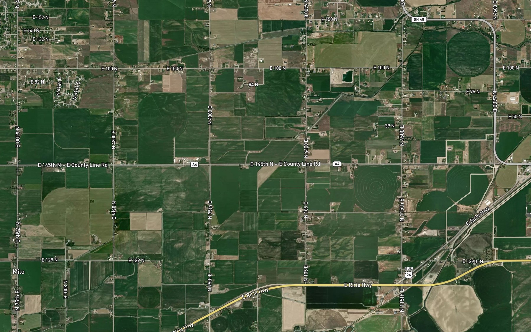 Satellite map of the Farmers Friend Canal