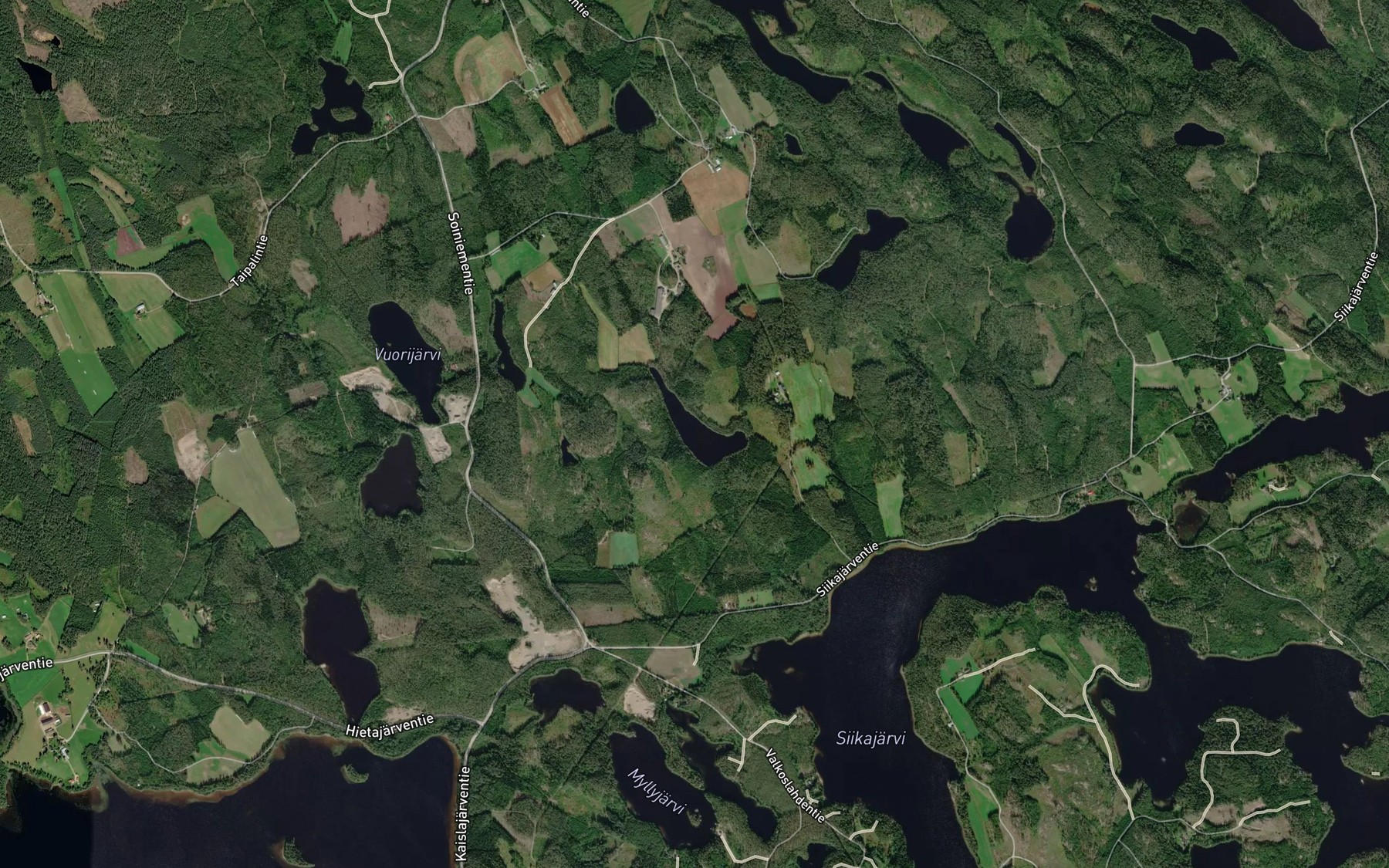 Satellite map of the Vehkalampi