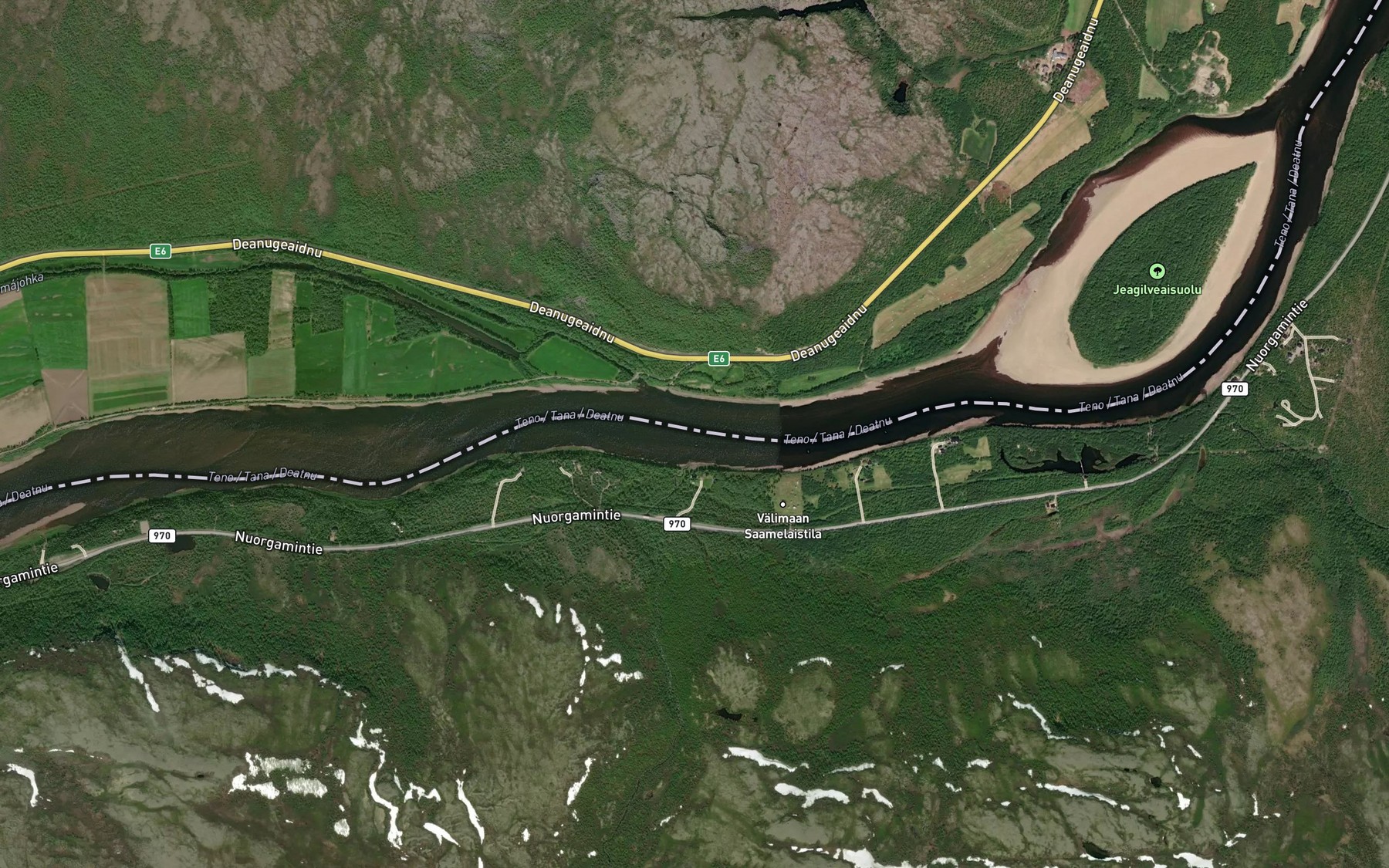 Satellite map of the Jeagelveaisavu