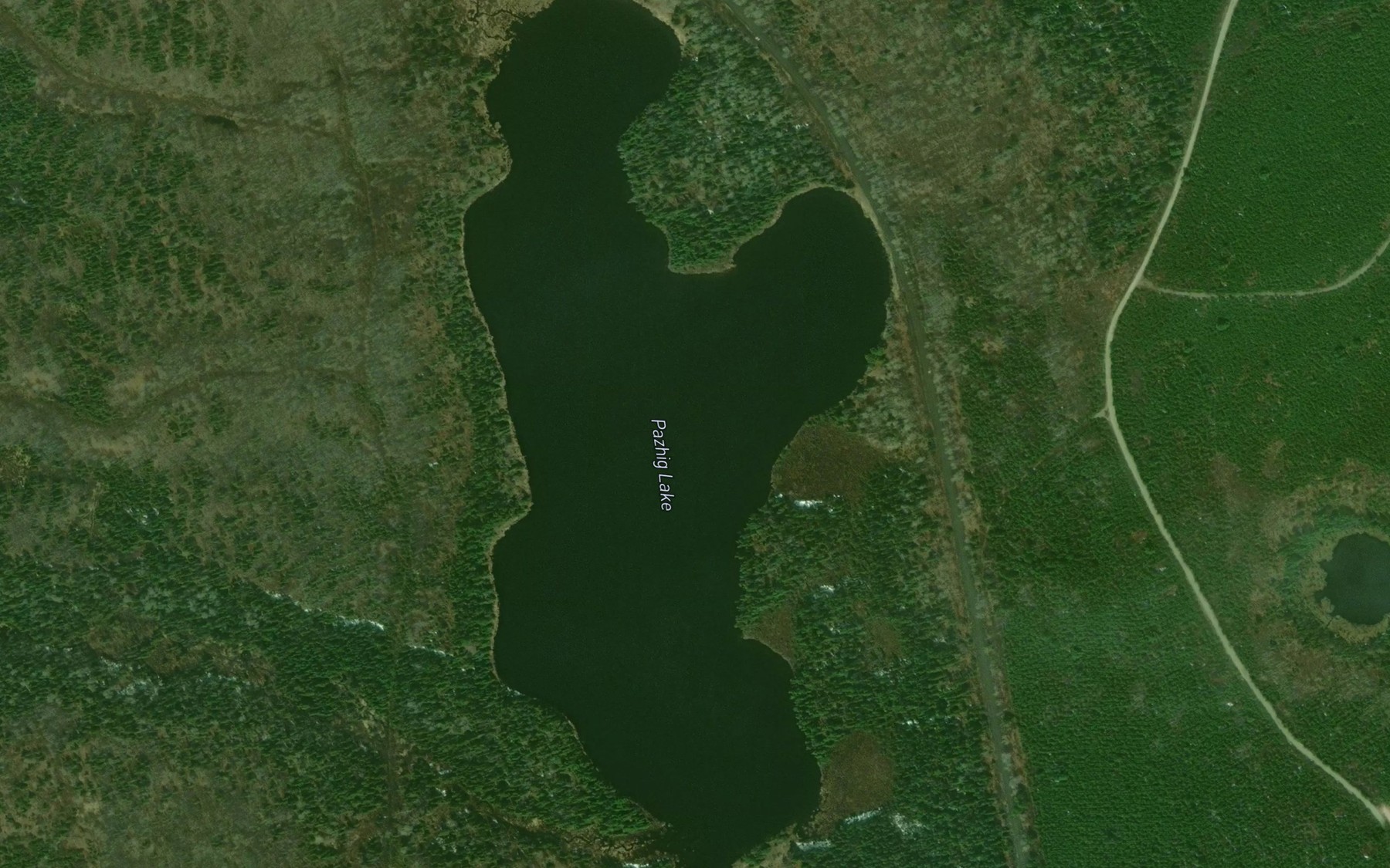 Satellite map of the Pazhig Lake