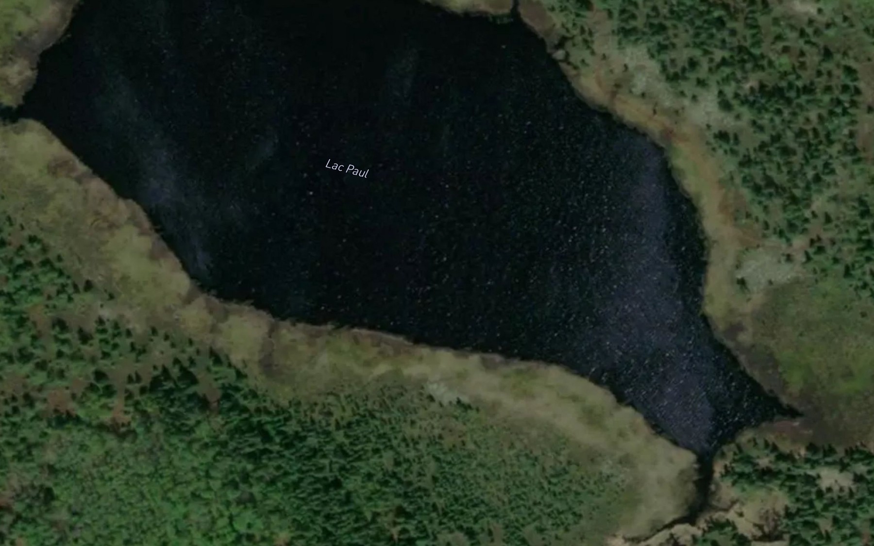 Satellite map of the Lac Paul