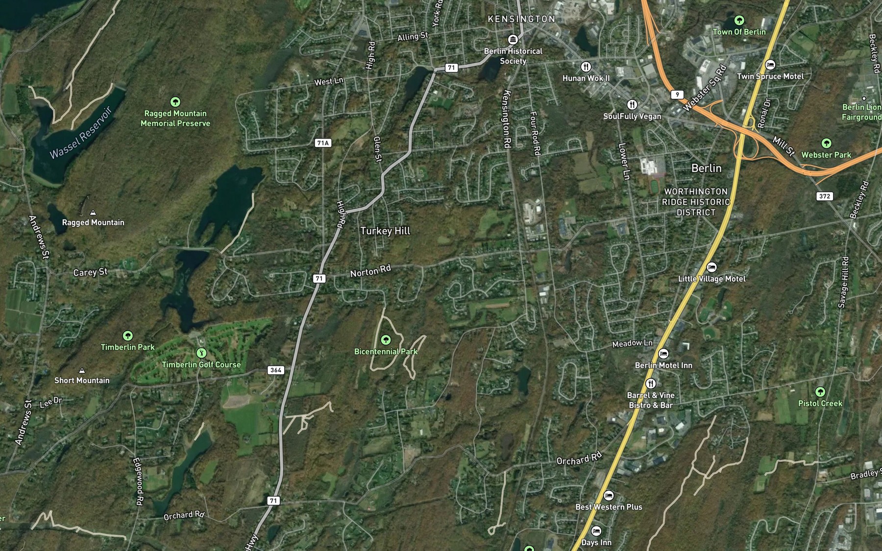 Satellite map of the Lions Memorial Pool