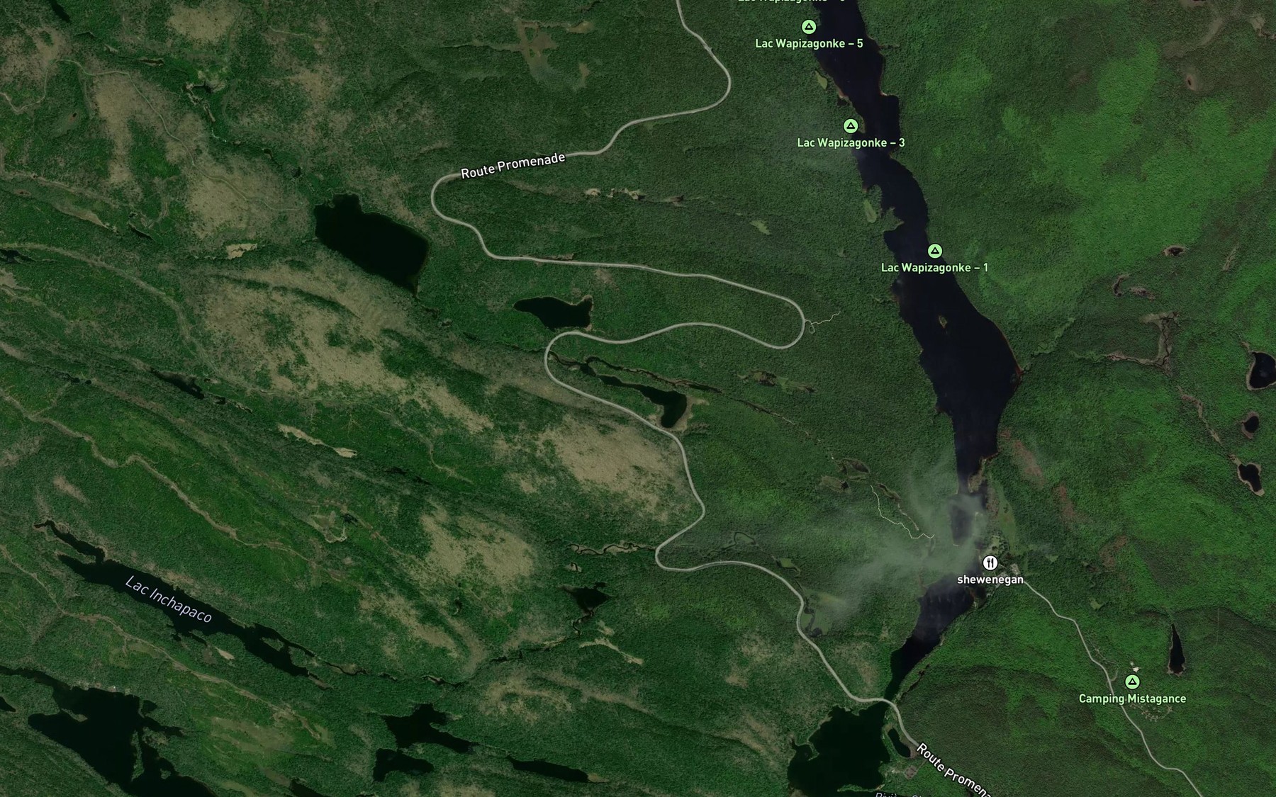 Satellite map of the Lac Boyer