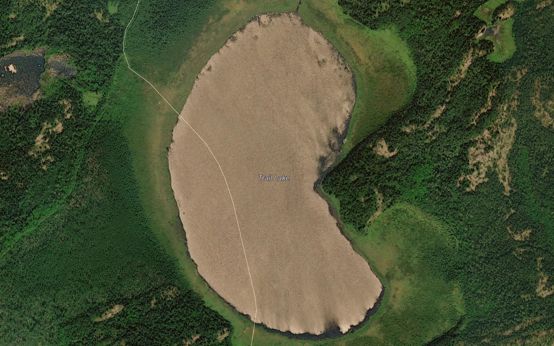 Satellite map of the Trail Lake