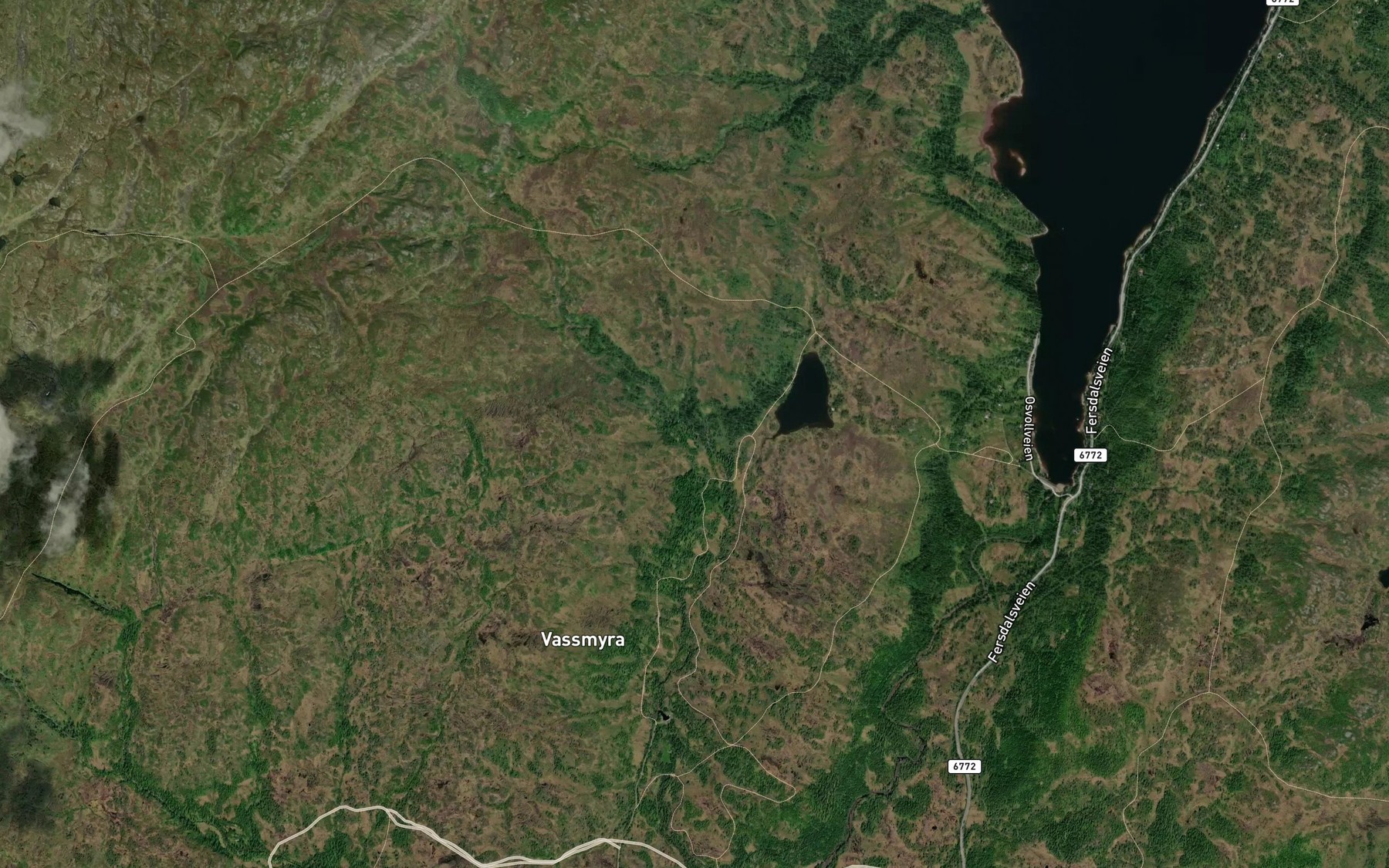 Satellite map of the Godalsbekken