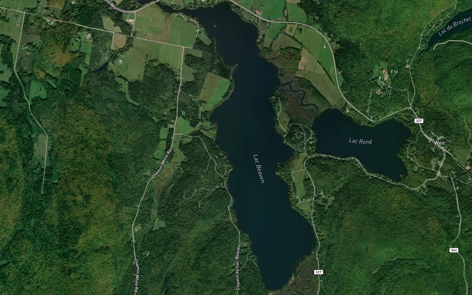Satellite map of the Lac Beaven