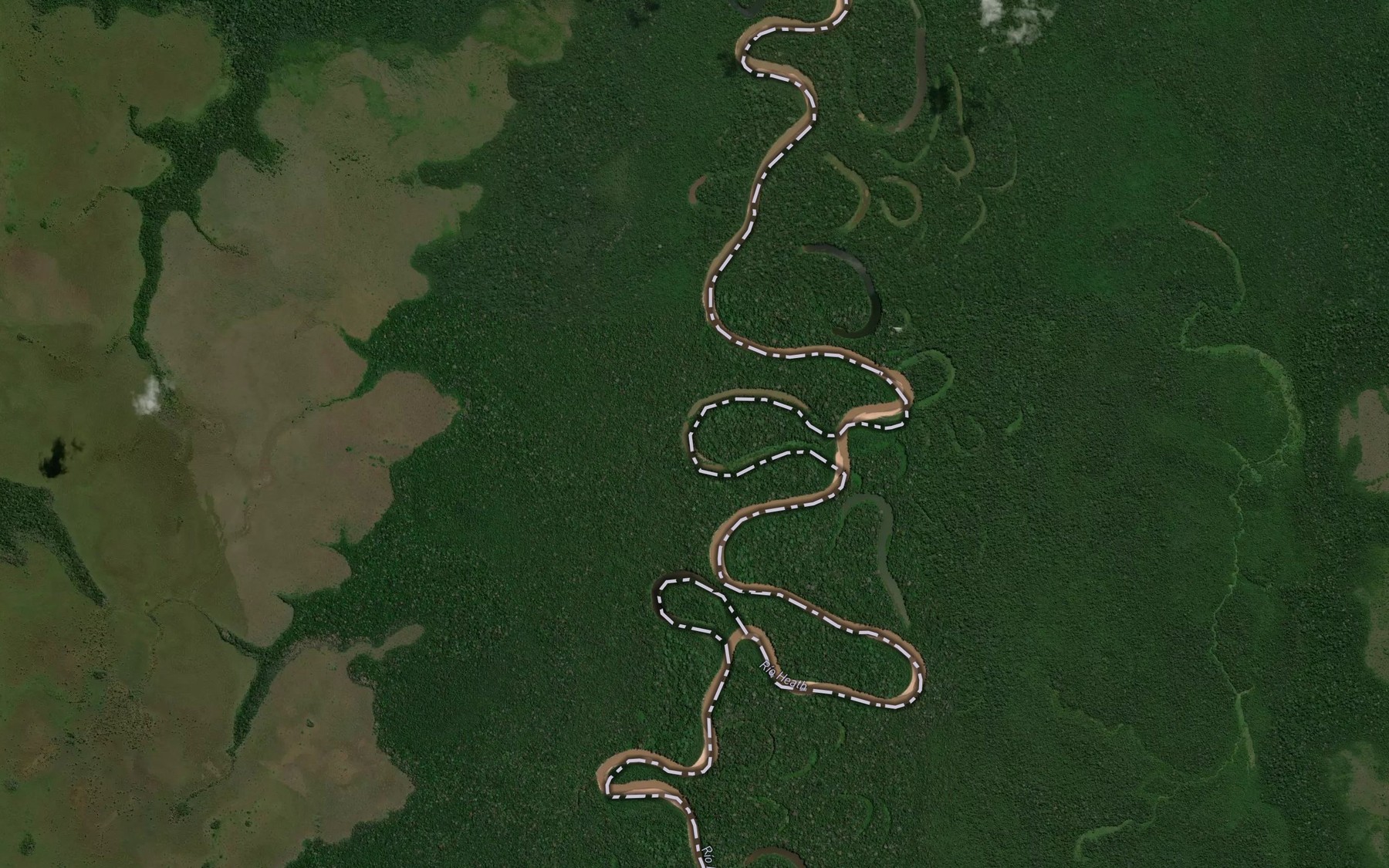 Satellite map of the Quebrada Tapir