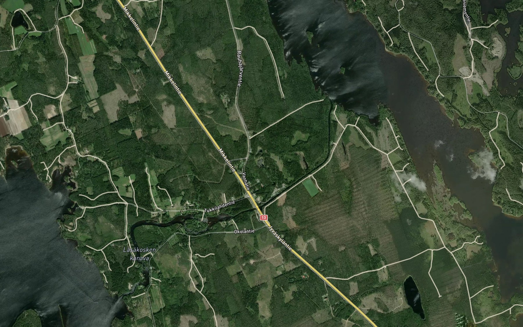 Satellite map of the Savolaisenlampi