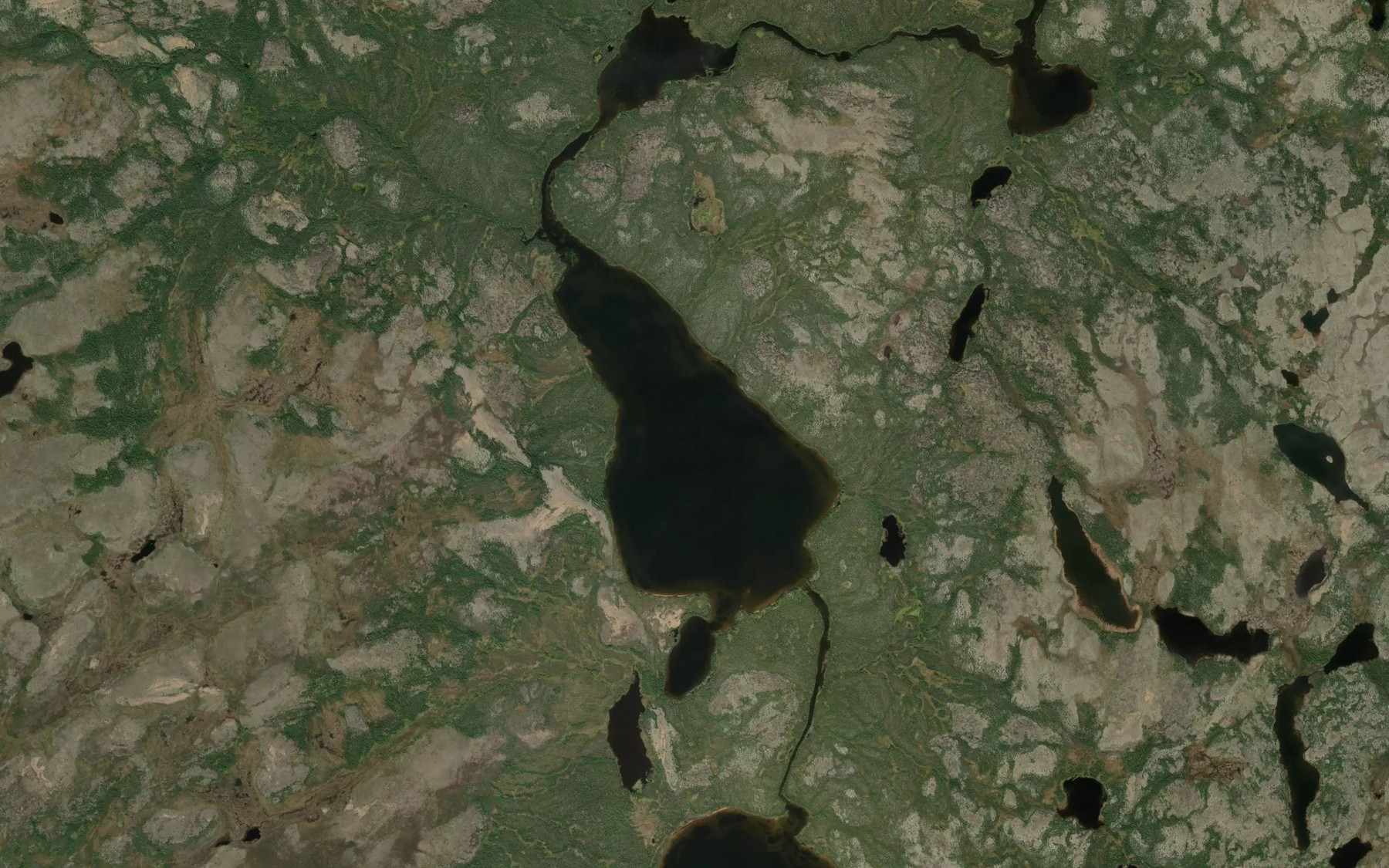 Satellite map of the Brandow Lake