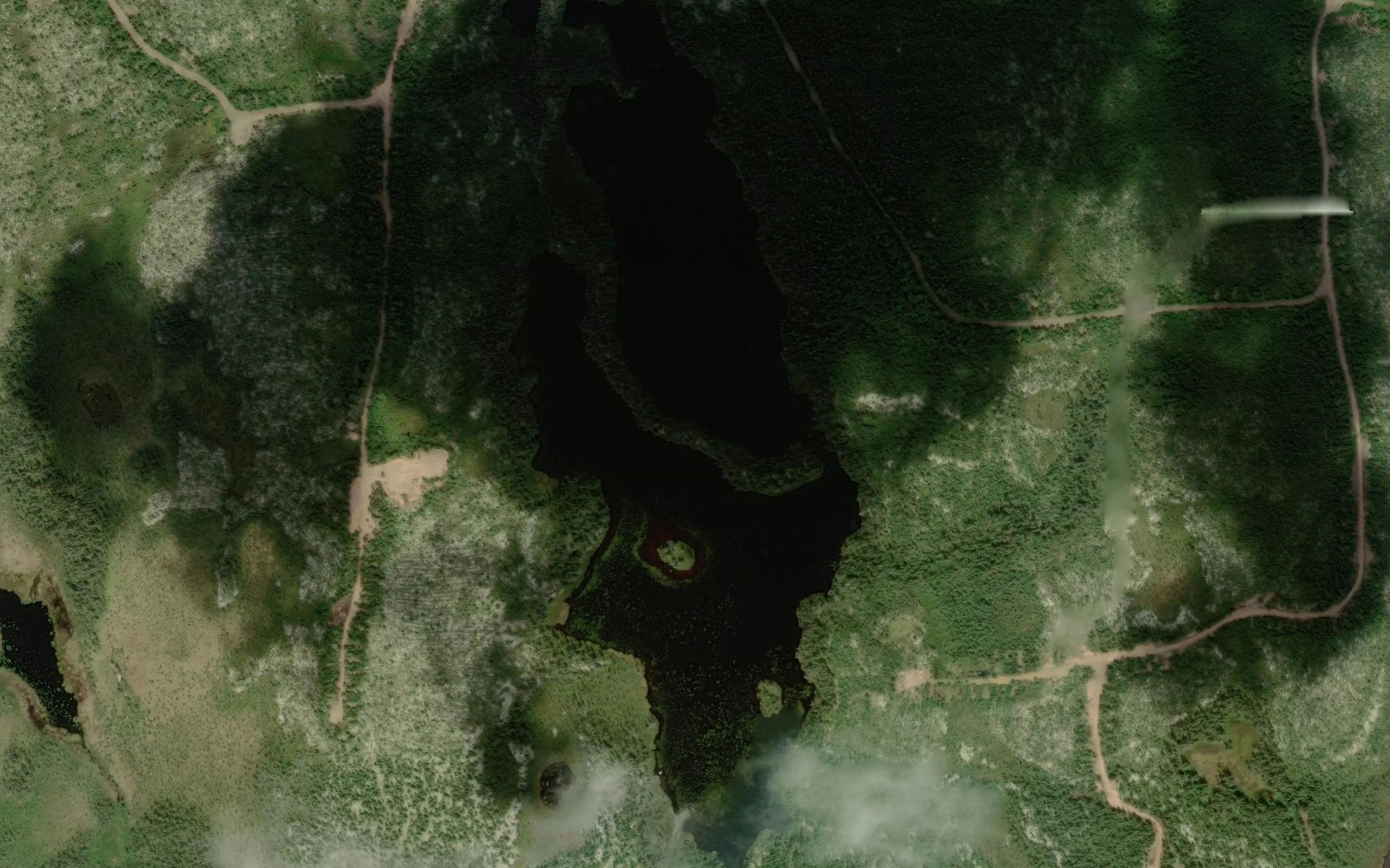 Satellite map of the Lac de la Moto