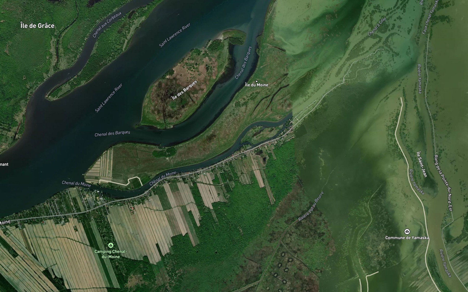 Satellite map of the Chenal du Moine