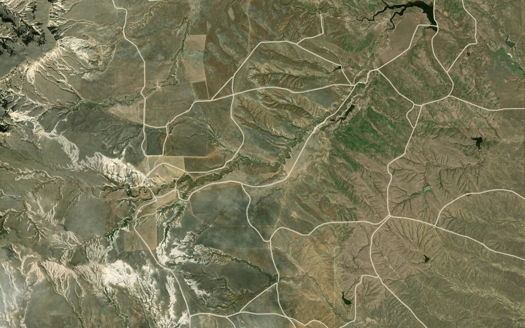 Satellite map of the Stock Water Reservoir