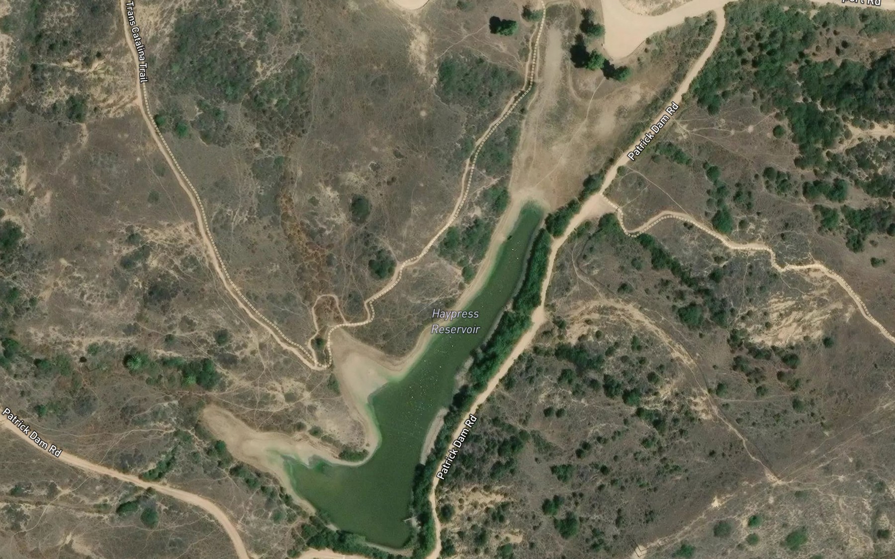 Satellite map of the Haypress Reservoir