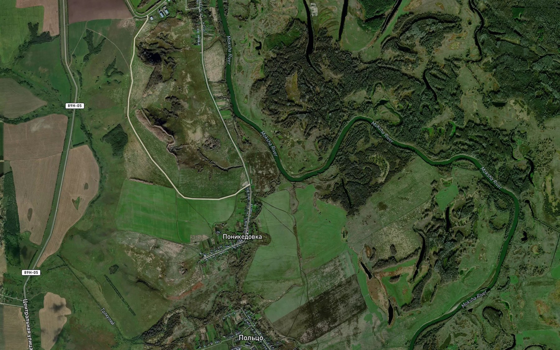 Satellite map of the Bol'shoy Azyas'