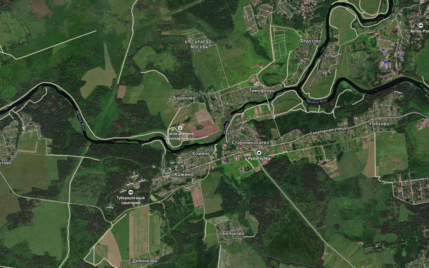 Satellite map of the Yelitsa