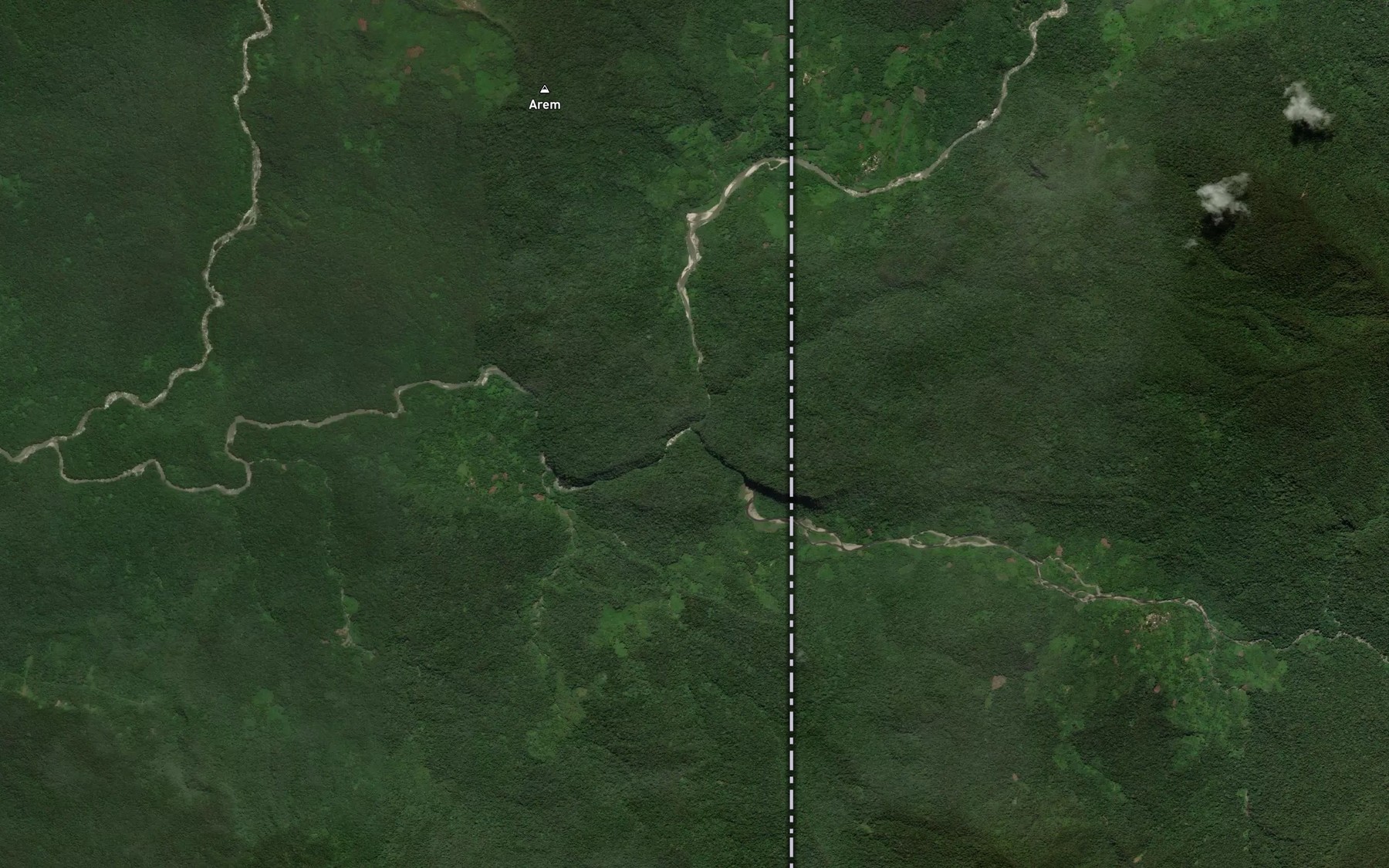 Satellite map of the Kwirok River