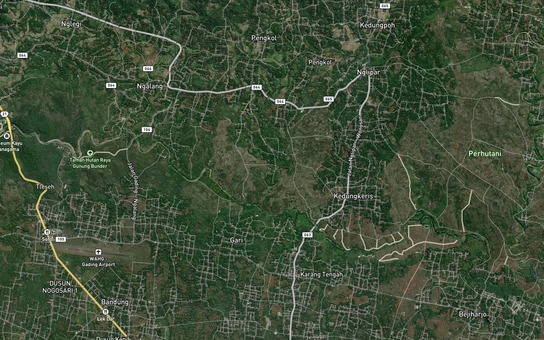 Satellite map of the Kali Dungkendi