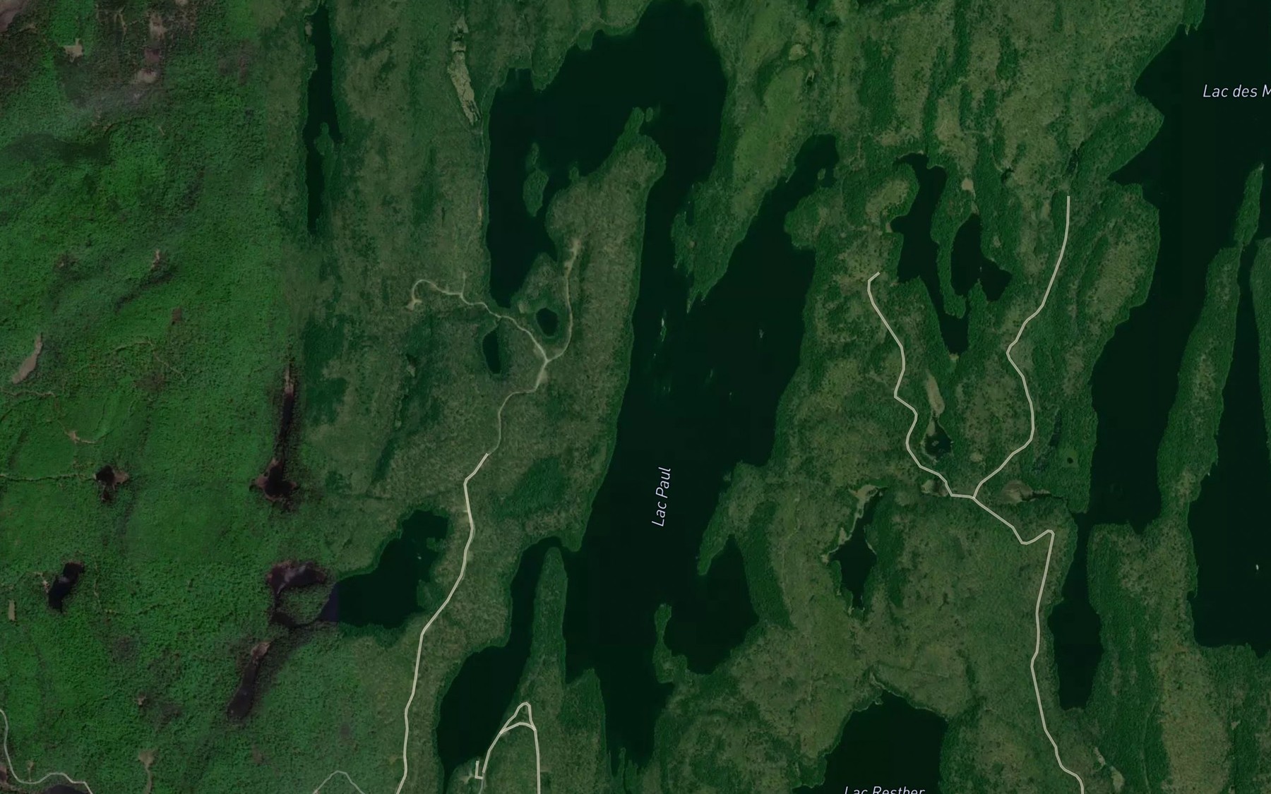 Satellite map of the Lac Paul