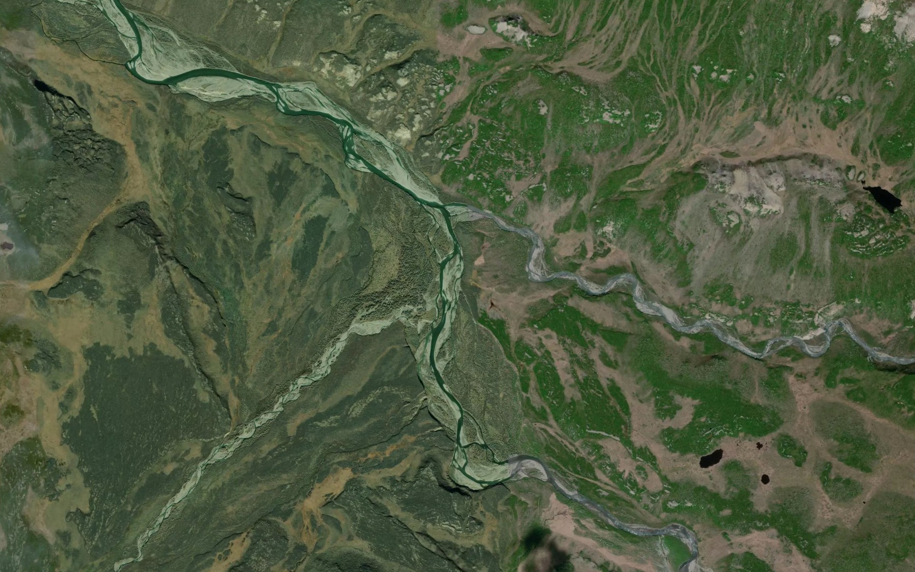 Satellite map of the Suluak Creek