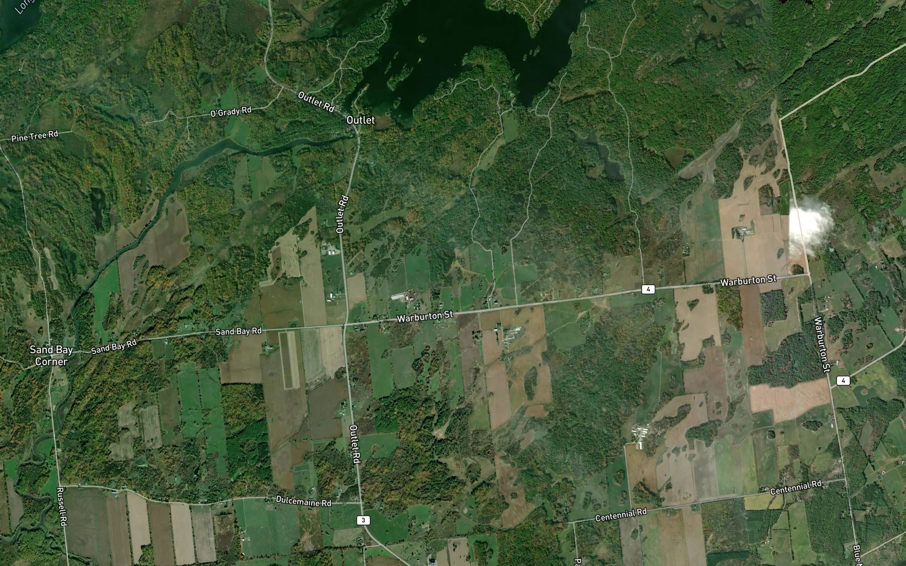 Satellite map of the Perch Cove