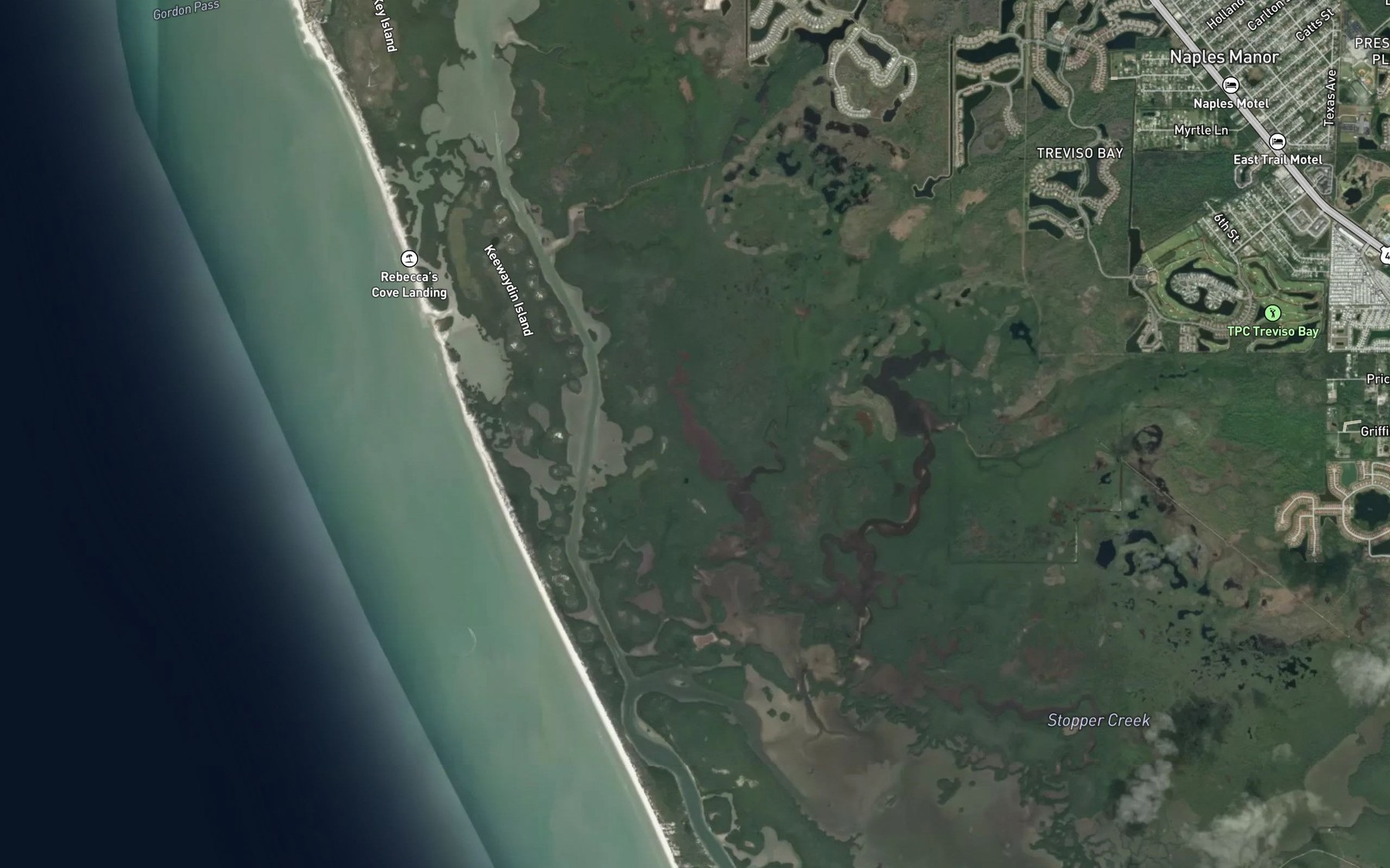 Satellite map of the Periwinkle Bay