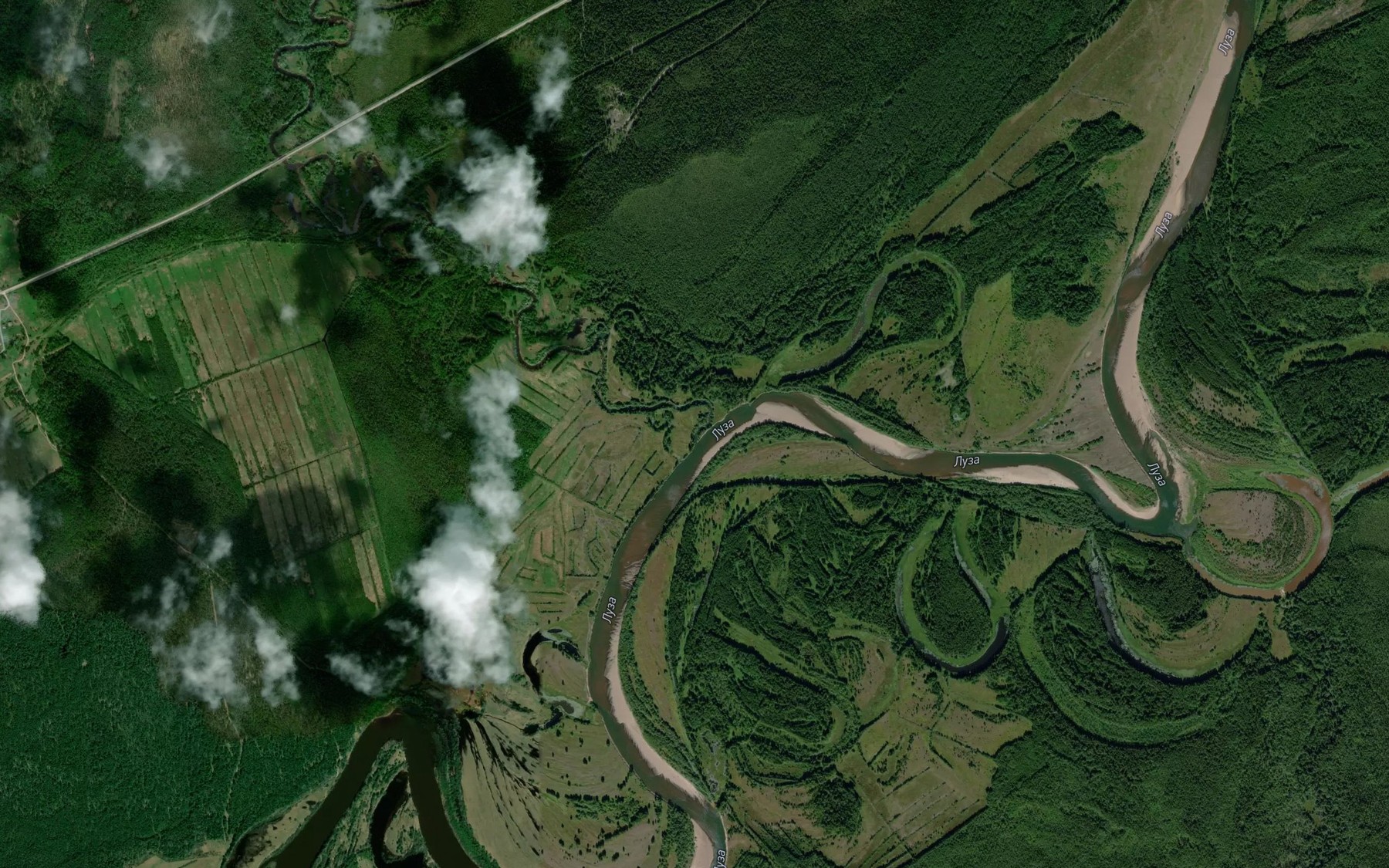Satellite map of the Porub