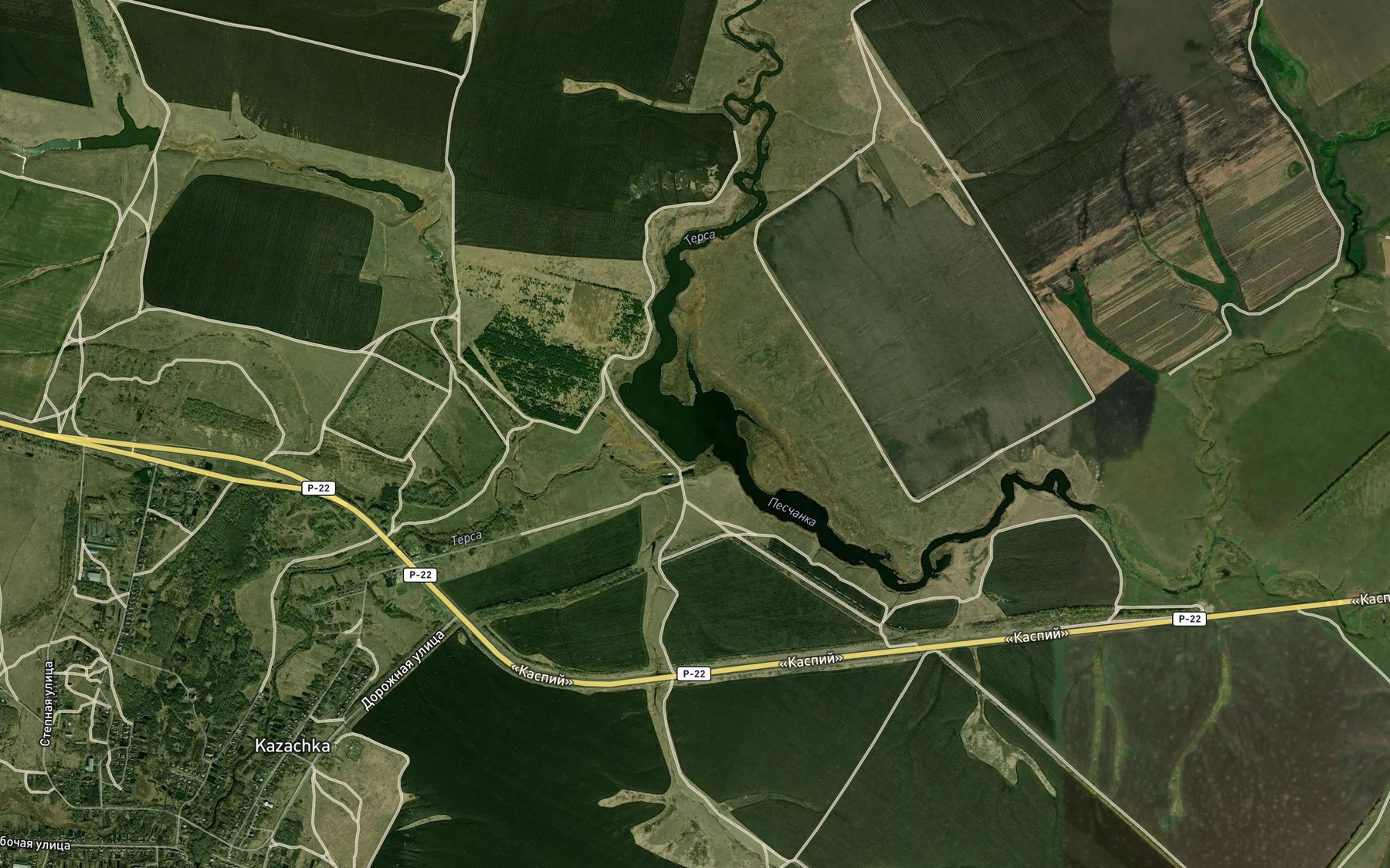 Satellite map of the Peschanaya