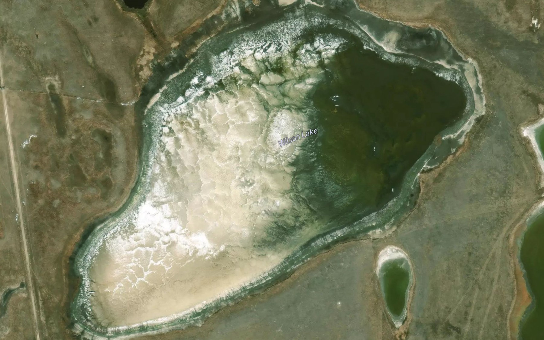 Satellite map of the Wilson Lake