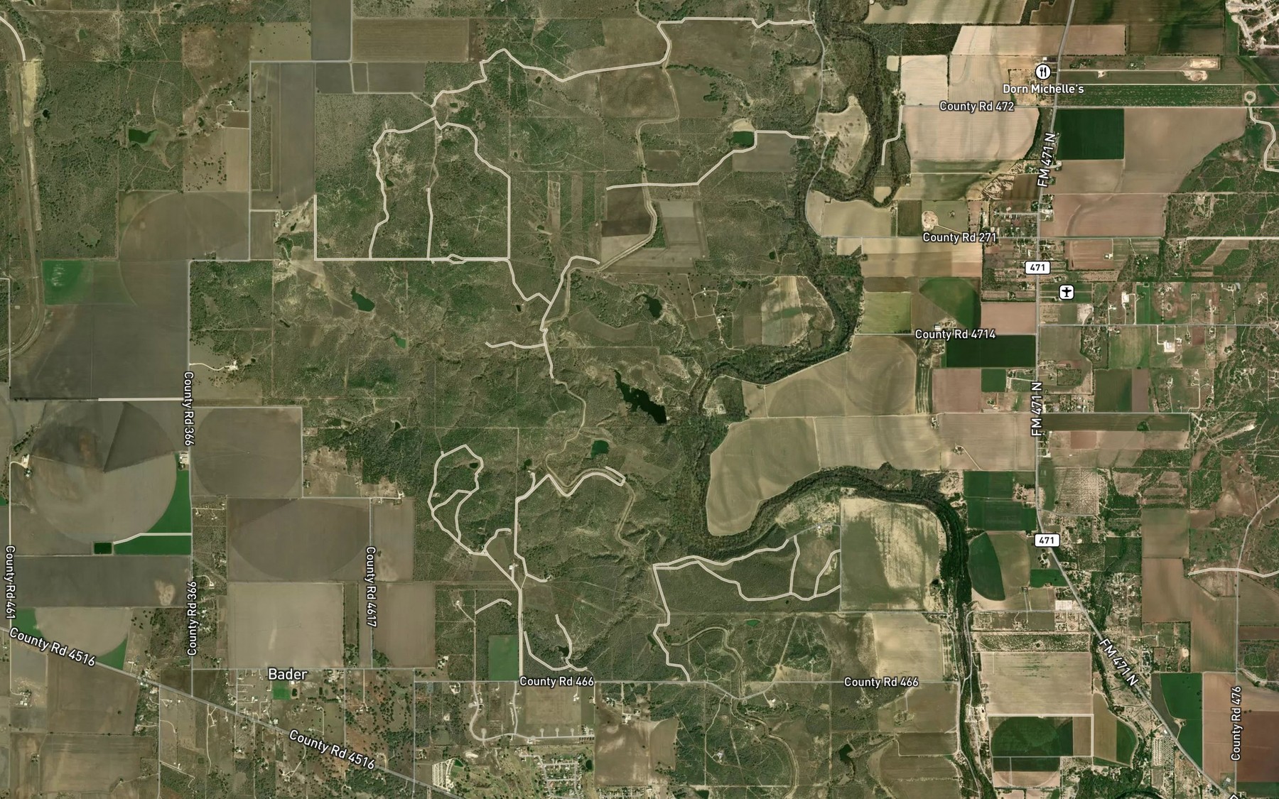 Satellite map of the Gabe Lake