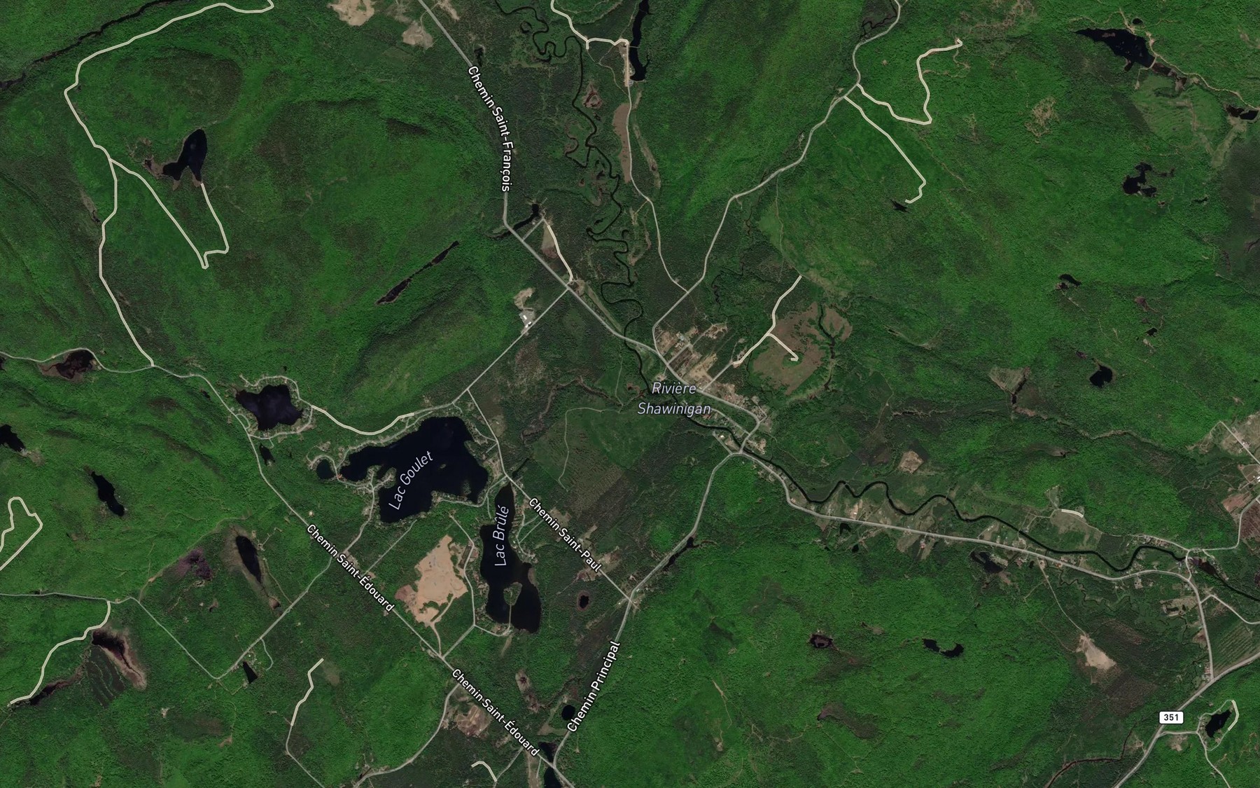 Satellite map of the Crique du Lac Brule