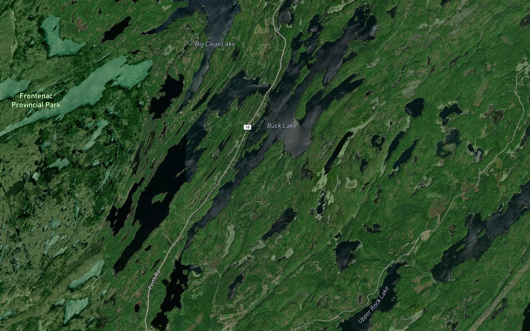 Satellite map of the Buck Lake