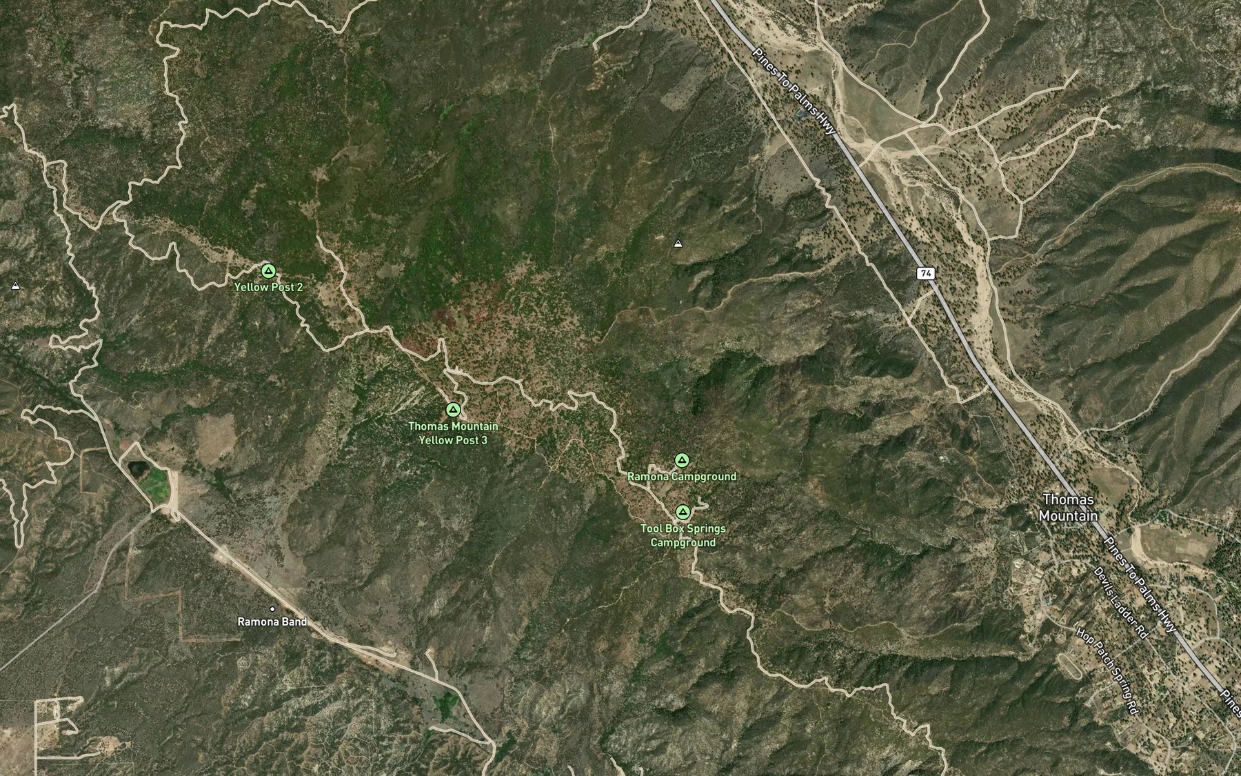 Satellite map of the Magee Spring