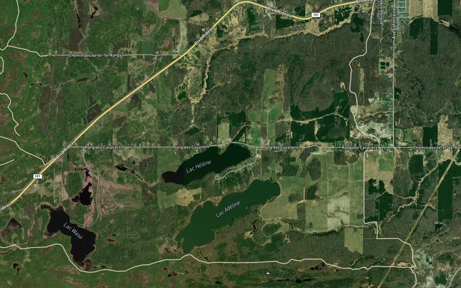 Satellite map of the Cours d'eau Jutras
