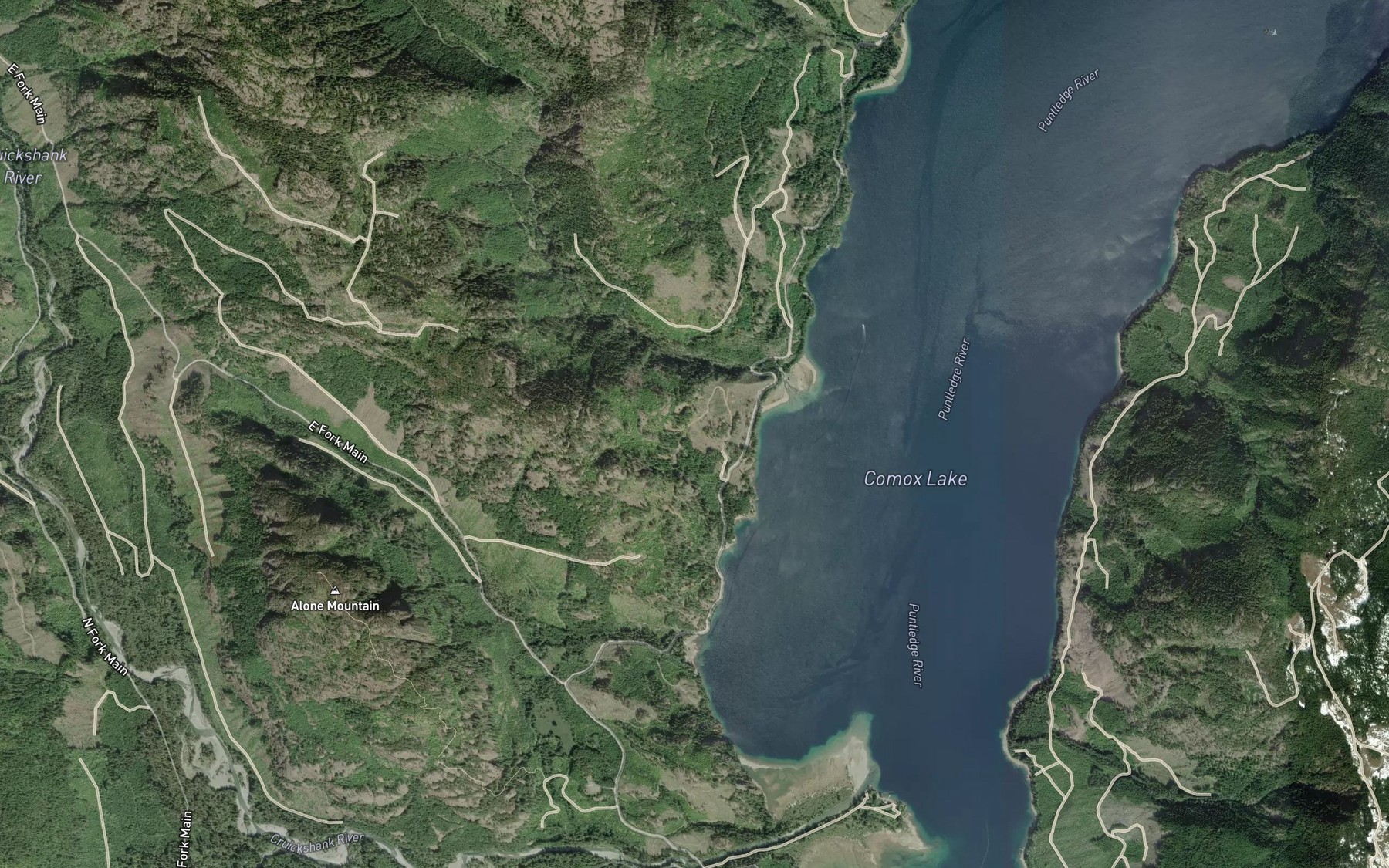 Satellite map of the Beech Creek