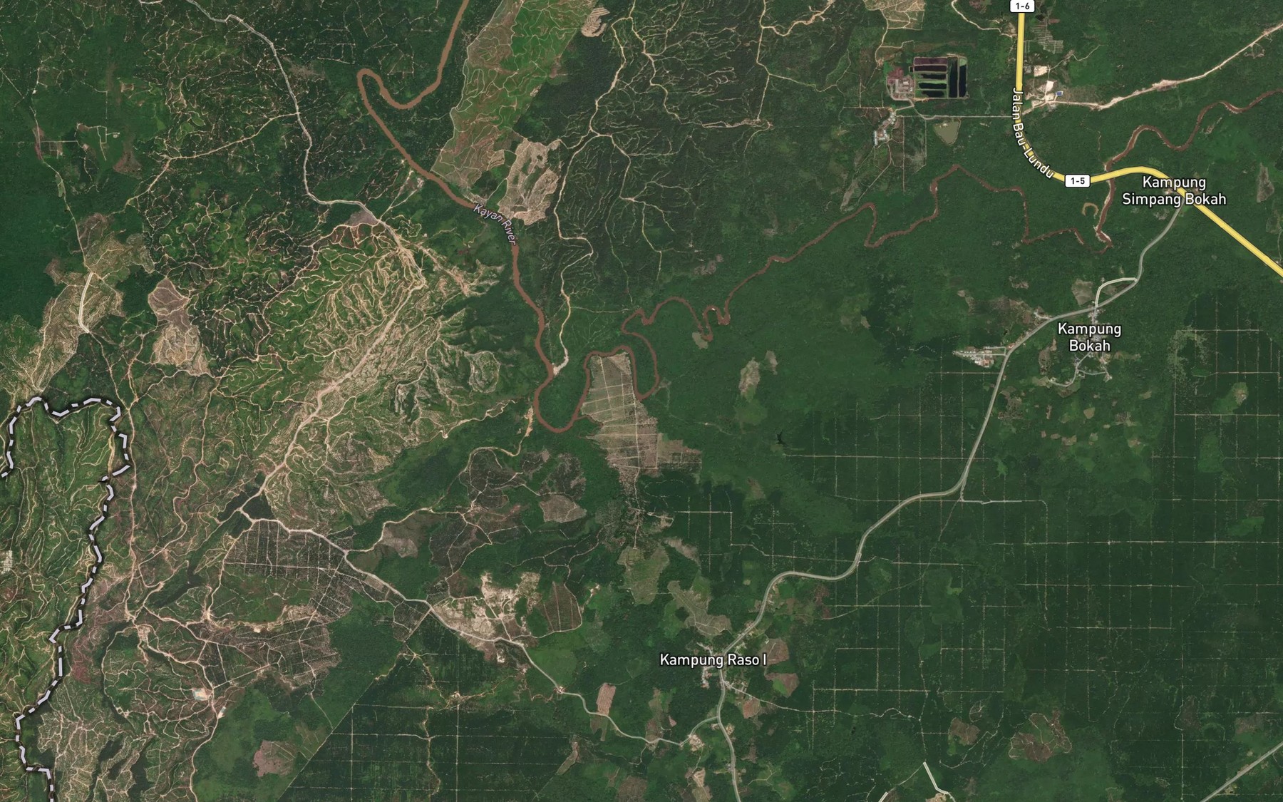 Satellite map of the Sungai Danian